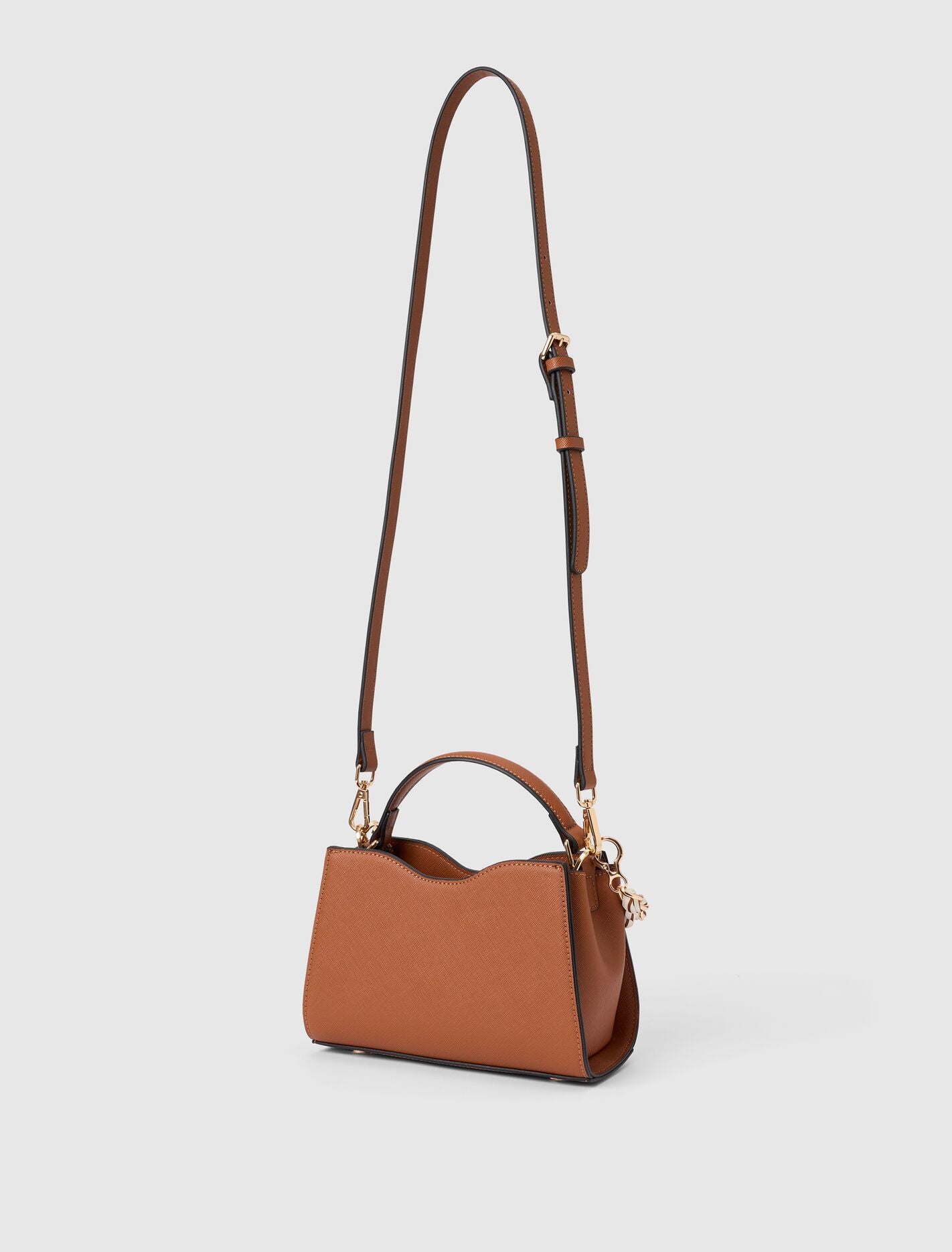 Victoria Scarf Lock Top Handle Bag Tan | Forever New