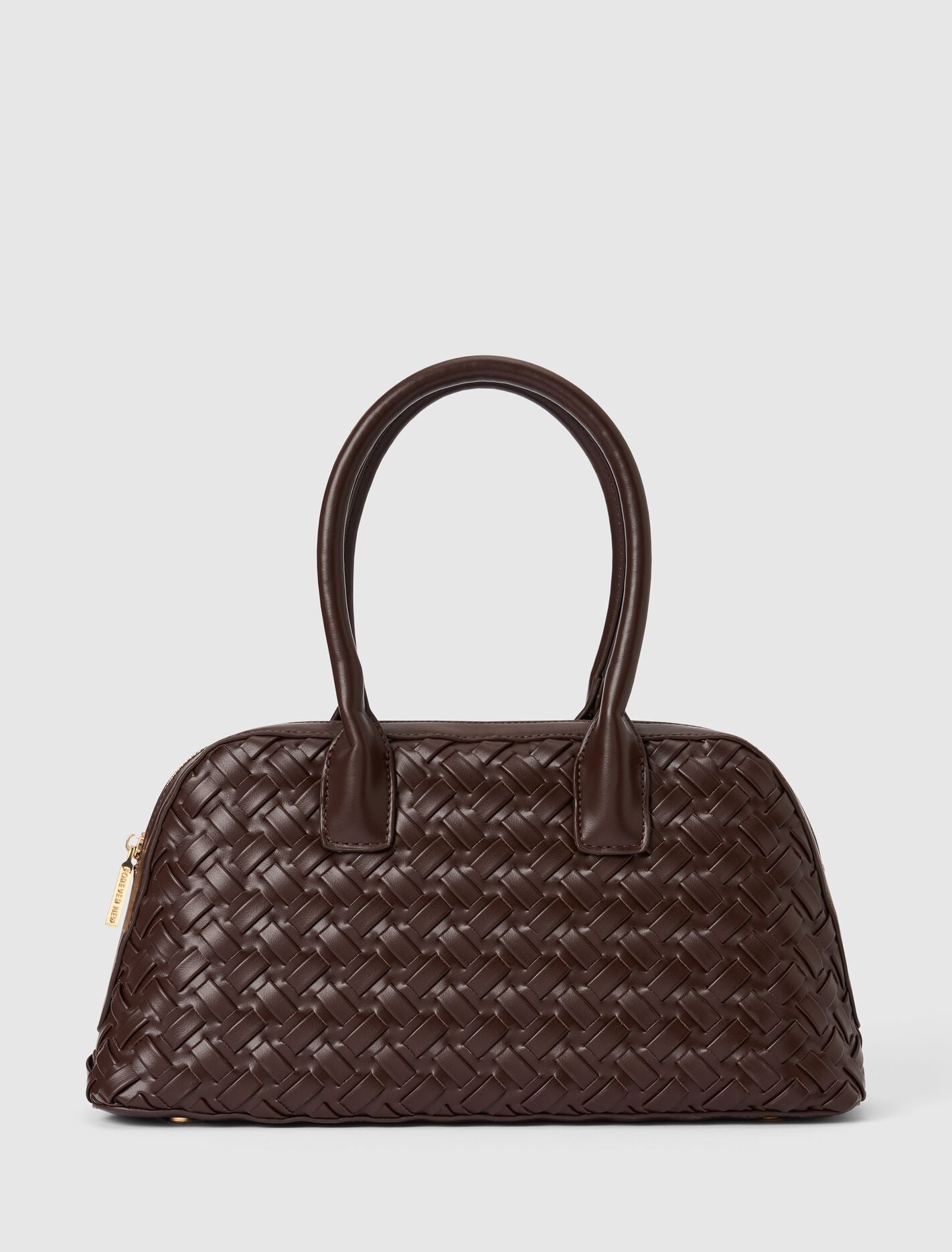 Kendra Weave Kettle Bag 0 Dark Chocolate Forever New