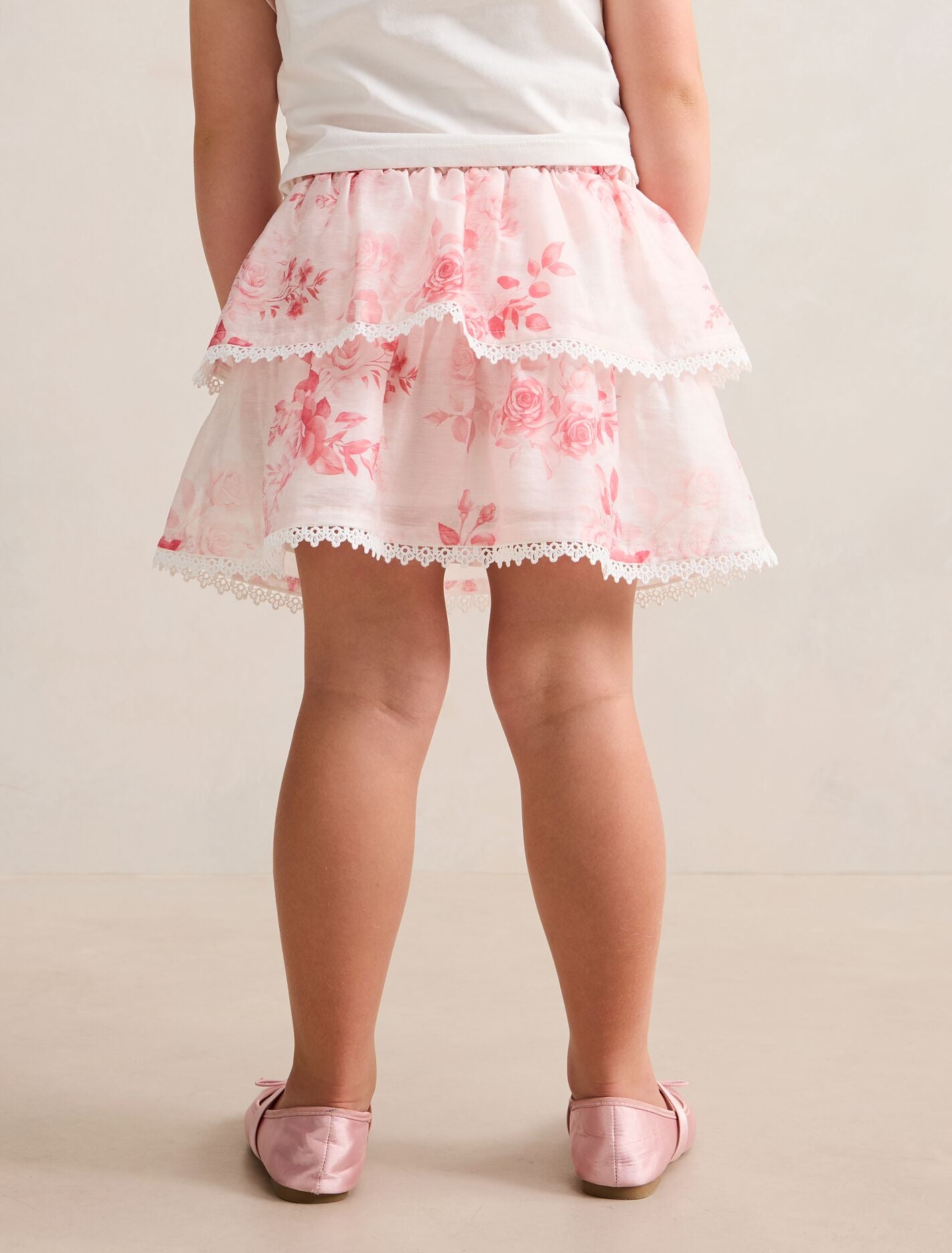 Anastasia Girls Shirred Tiered Skirt Forever New