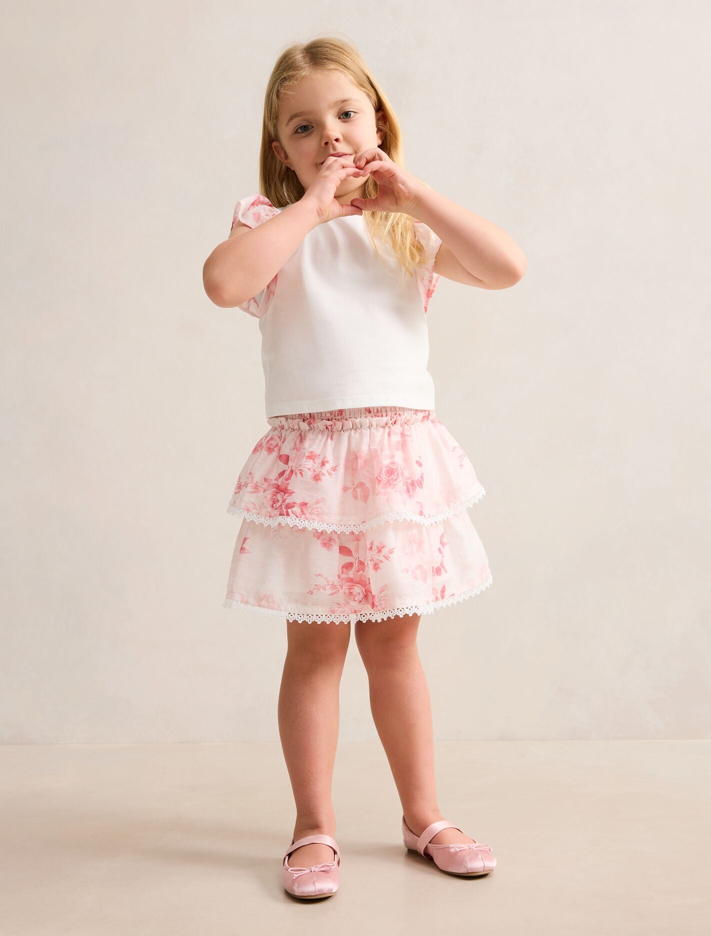 Aurora Girls Flutter Sleeve T-Shirt Forever New