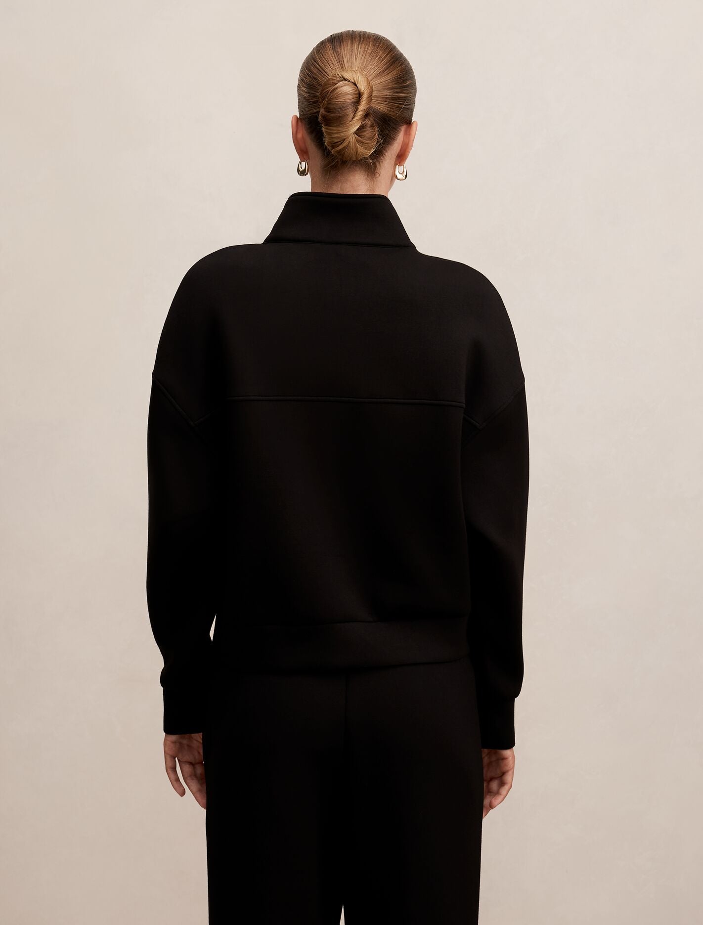 Heidi Seam Detail Lounge Jumper Black | Forever New