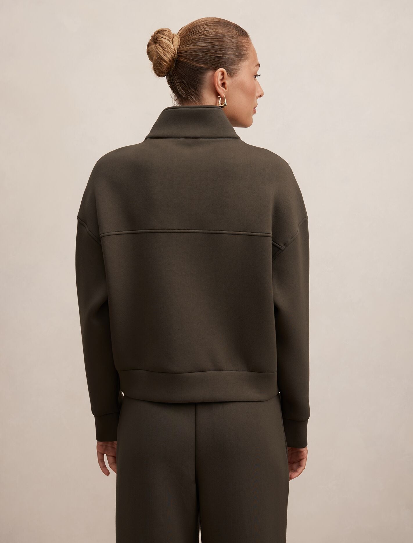 Heidi Seam Detail Lounge Jumper Sage Moss | Forever New