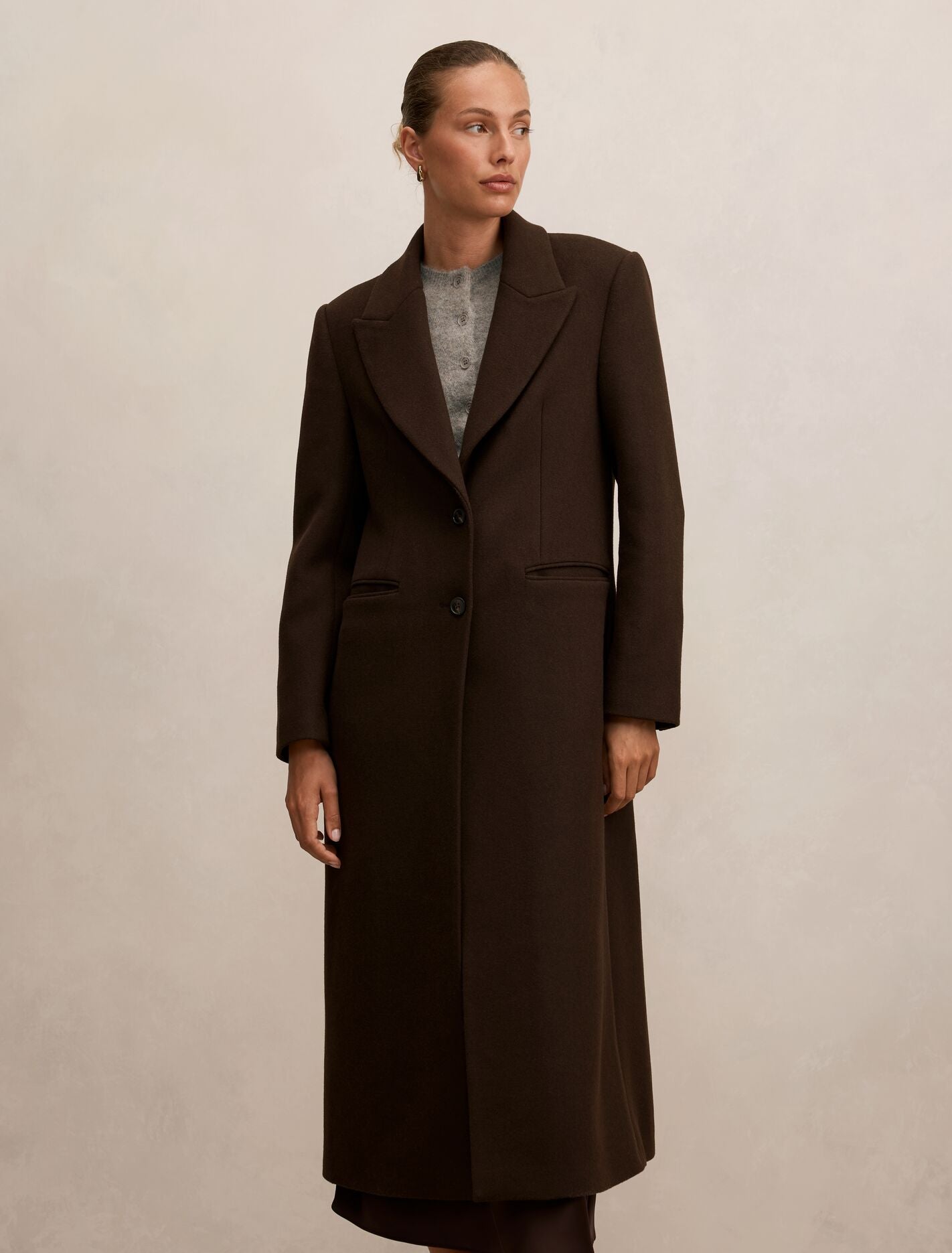 Isobel Top Coat Chocolate Forever New