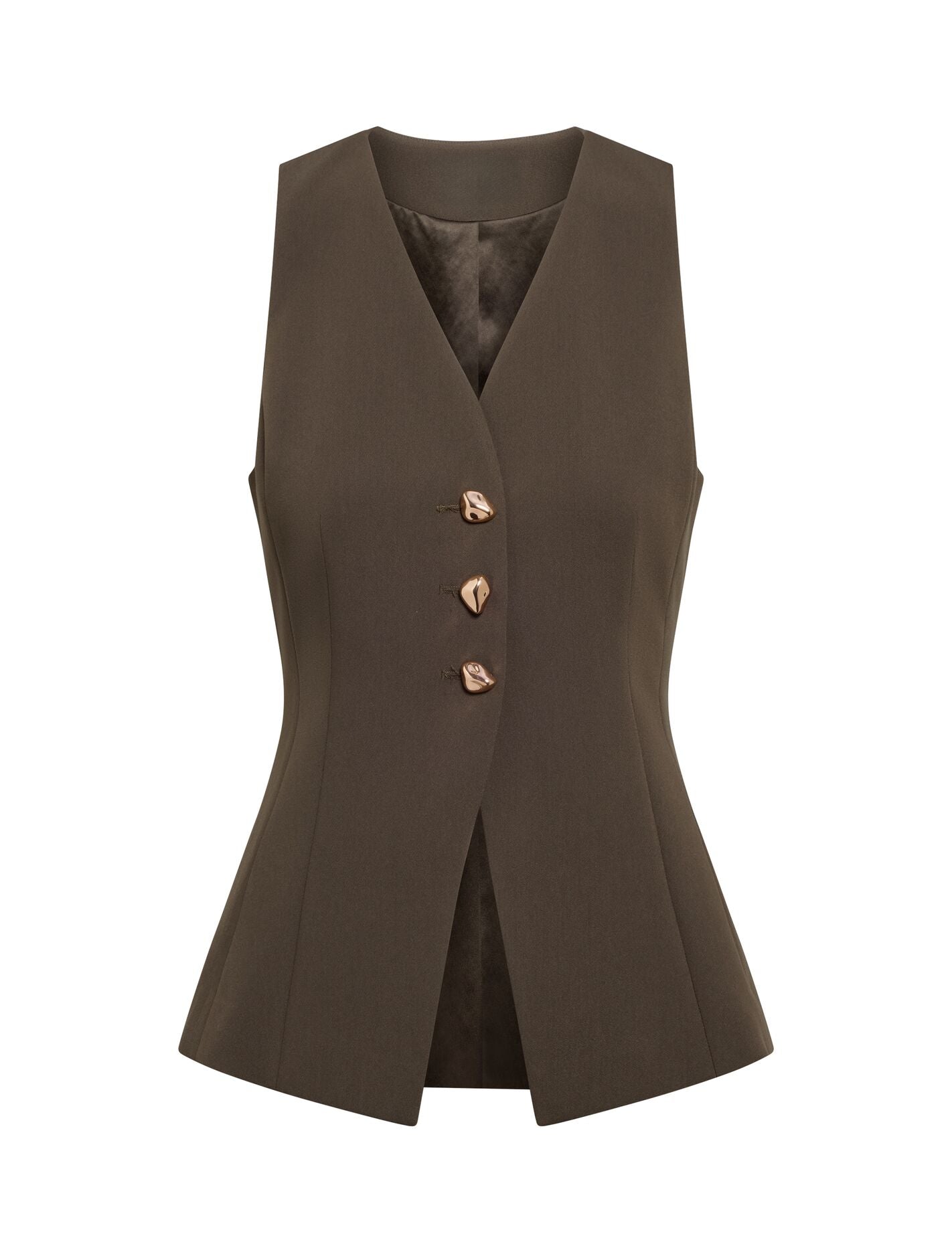 Larissa Long Waistcoat Olive Suit | Forever New