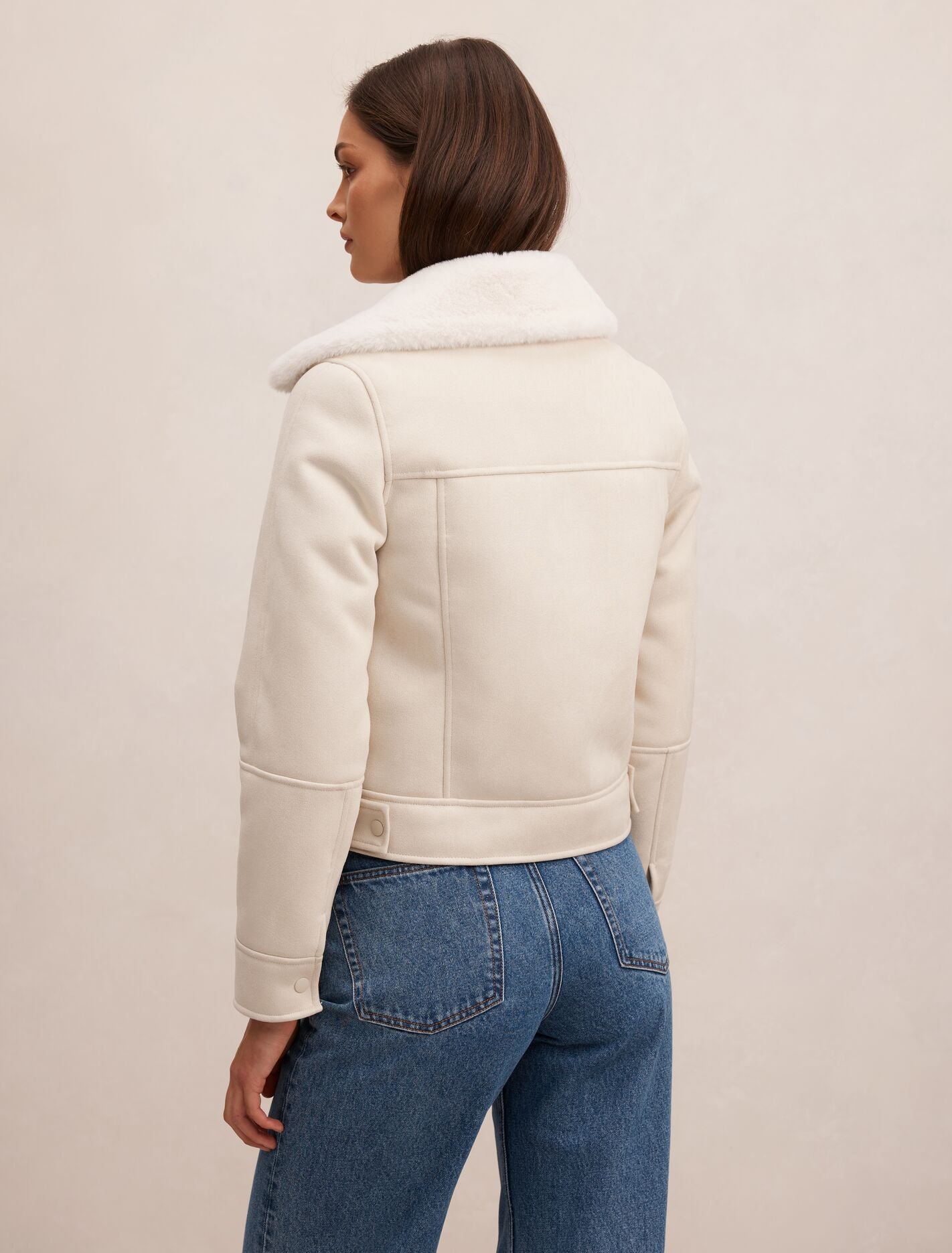 Juniper Aviator Jacket Cream | Forever New