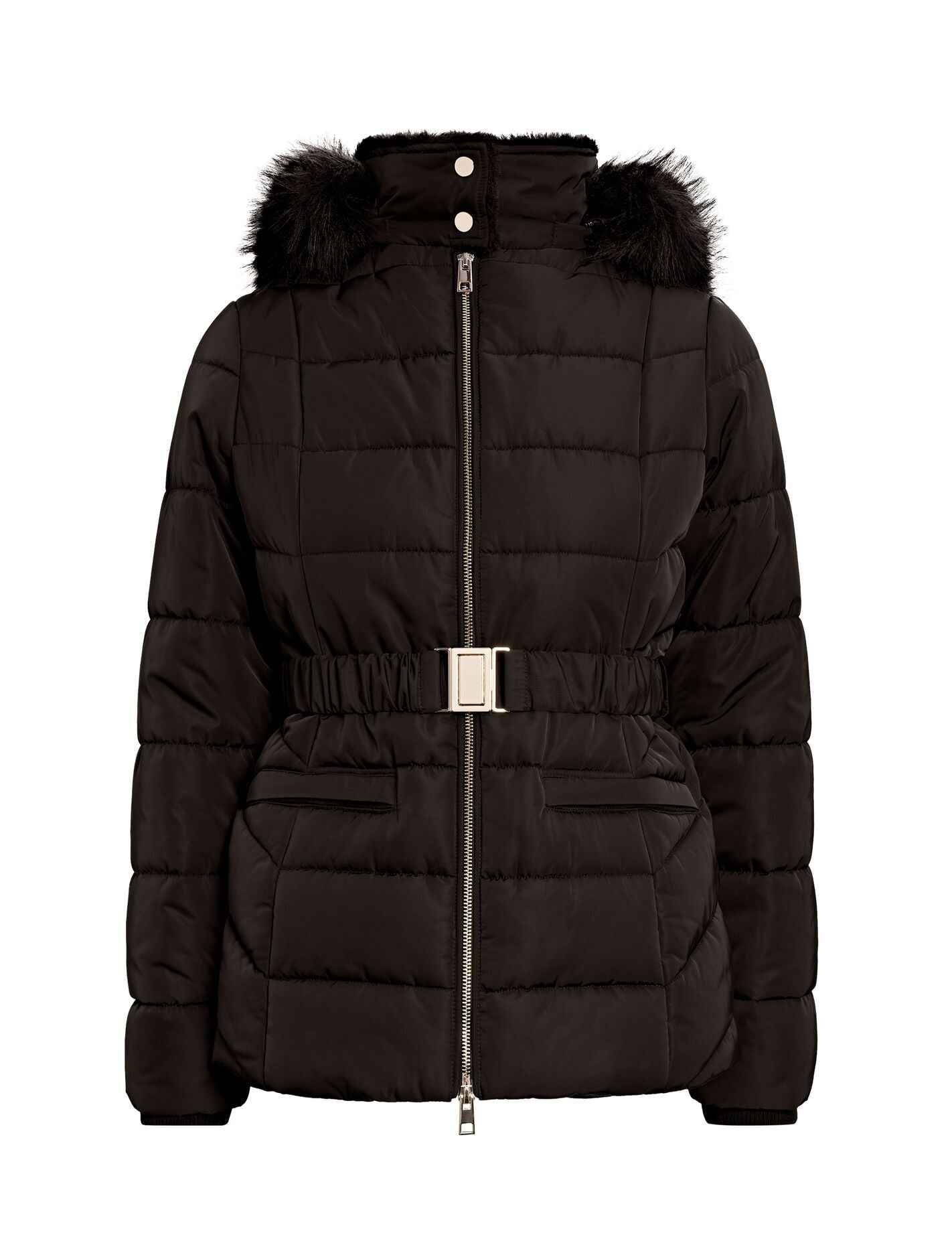 Macey Short Puffer Jacket Black | Forever New