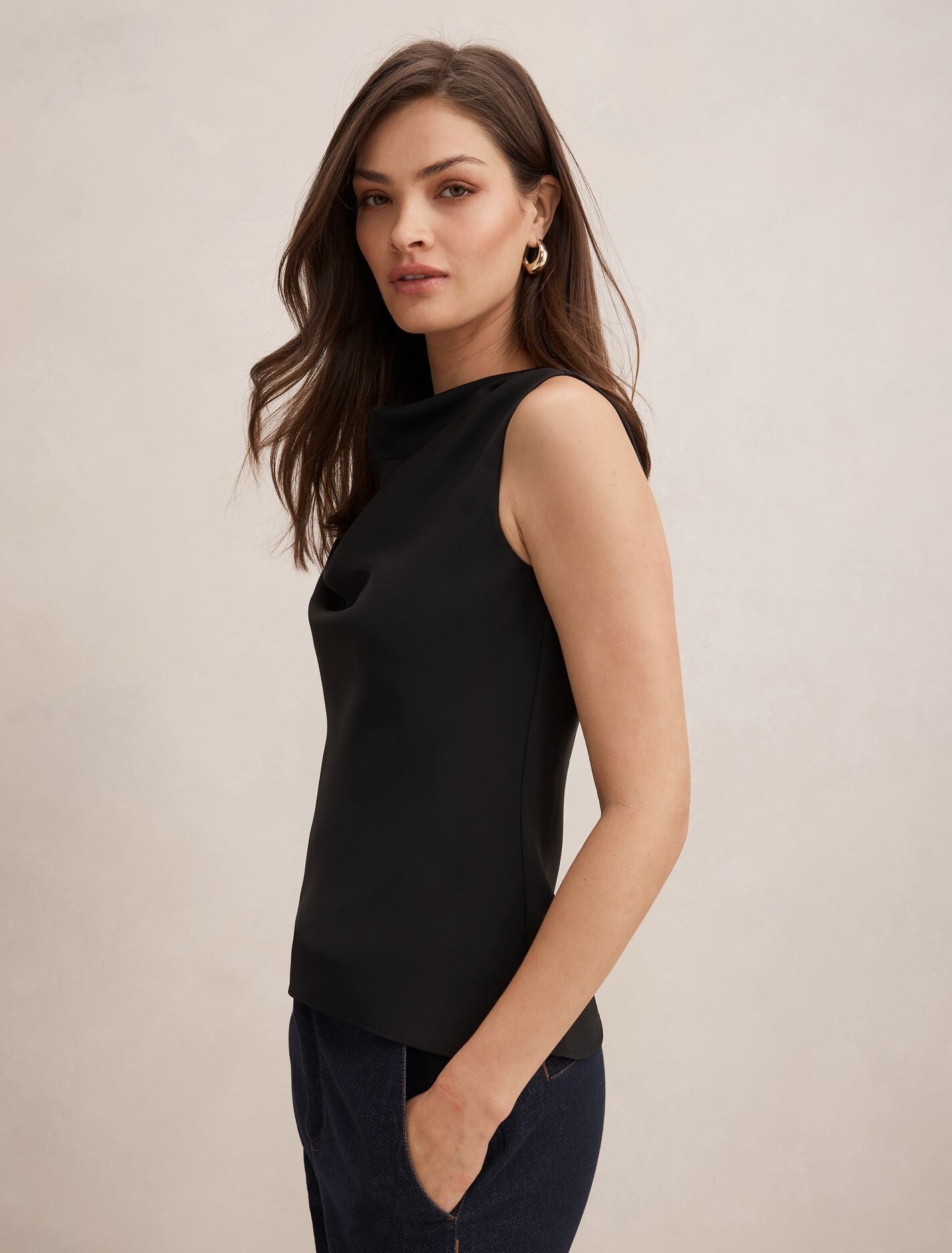 Scout Sleeveless Drape Top Forever New