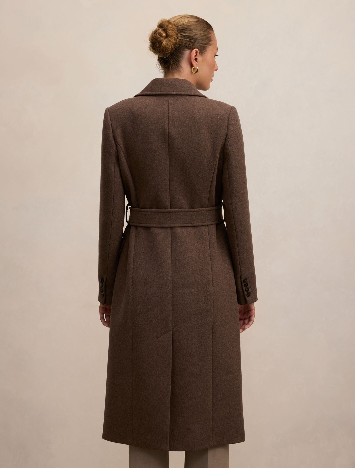 Aydee Double Breasted Coat Mid Brown | Forever New