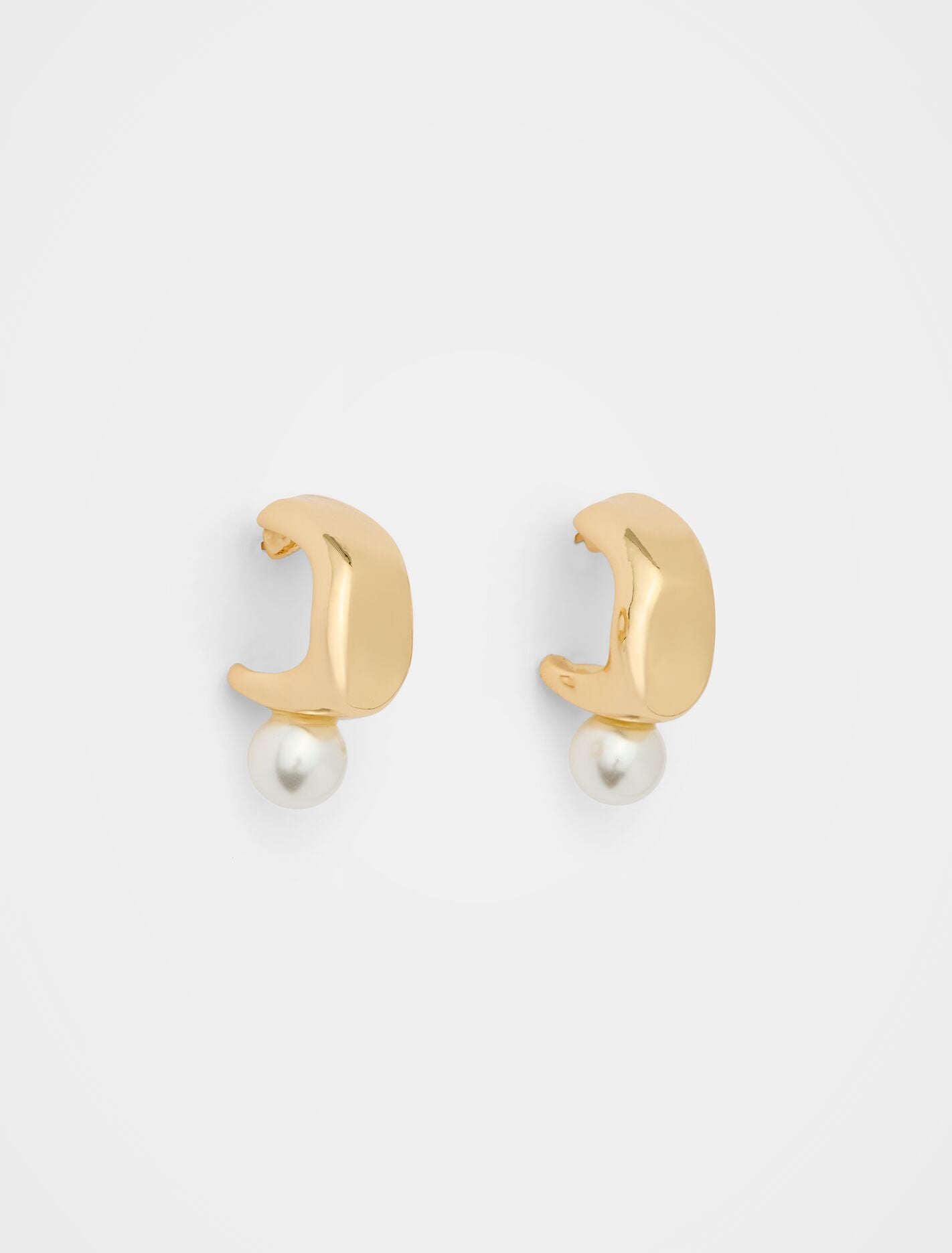 Miley Molton Hoop And Pearl Earrings 0 Gold Forever New