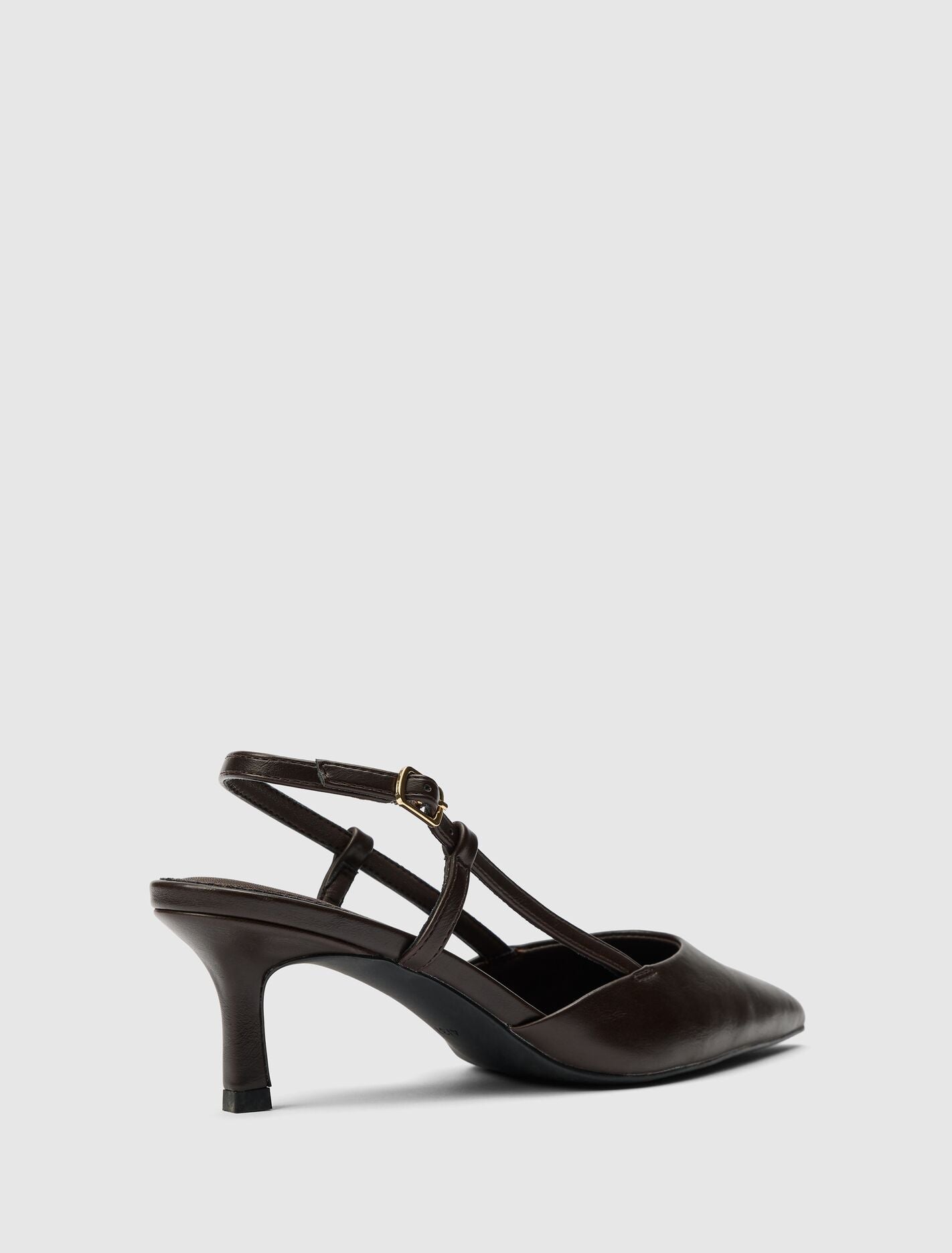 Camille Slingback Mid Heel Chocolate Brown | Forever New
