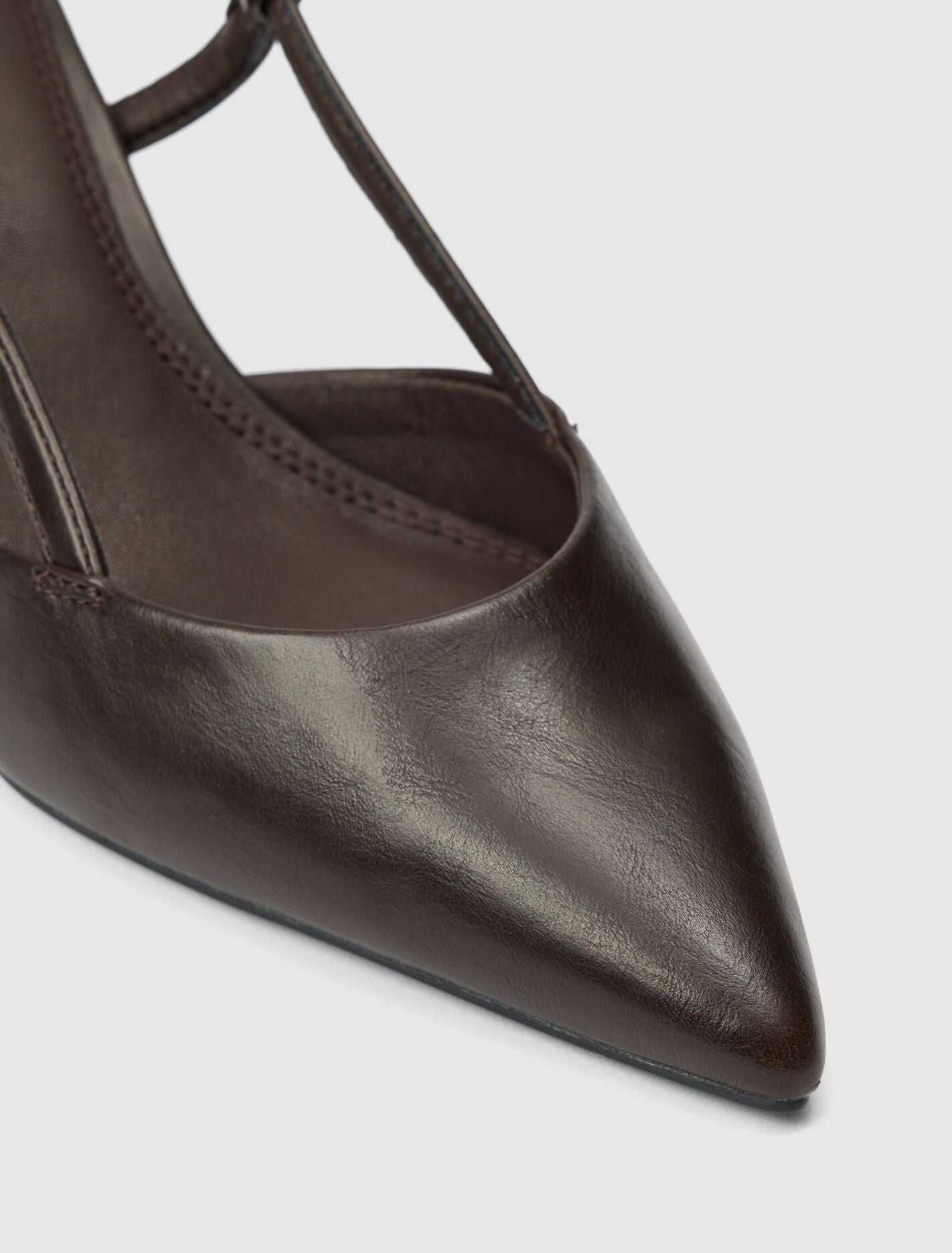 Camille Slingback Mid Heel Chocolate Brown | Forever New