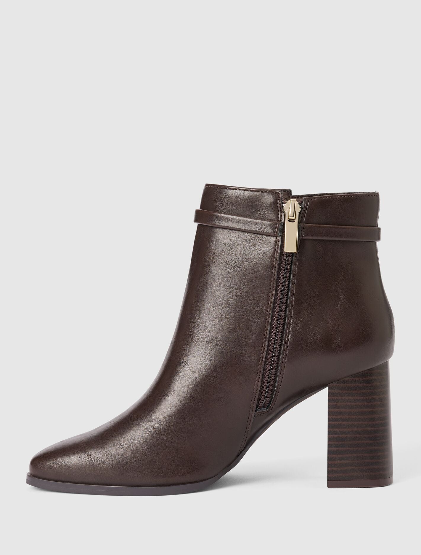 Rosanna Hardware Trim Heeled Ankle Boot Forever New