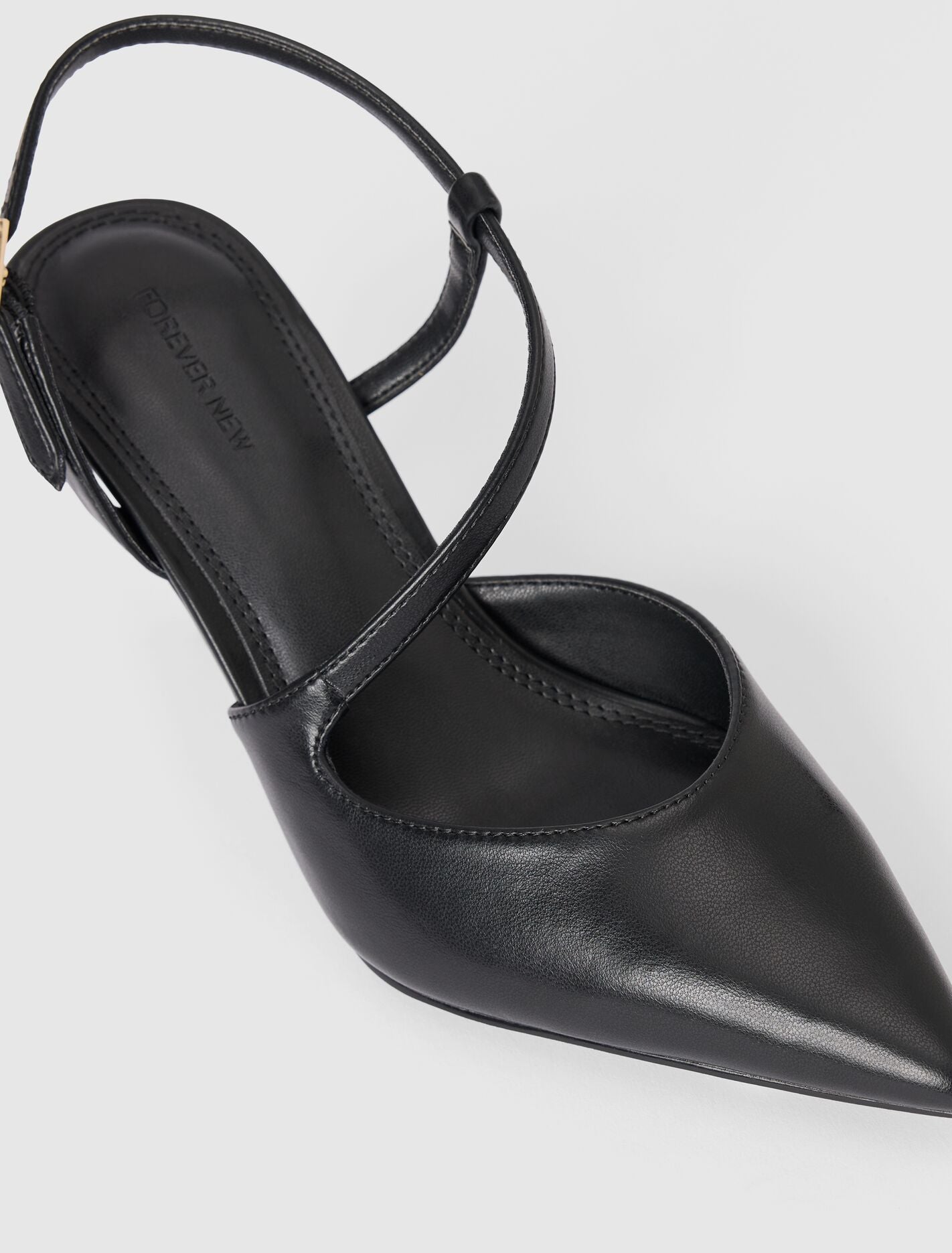 Lisa Asymmetrical Strapping Detail Court Heel Forever New