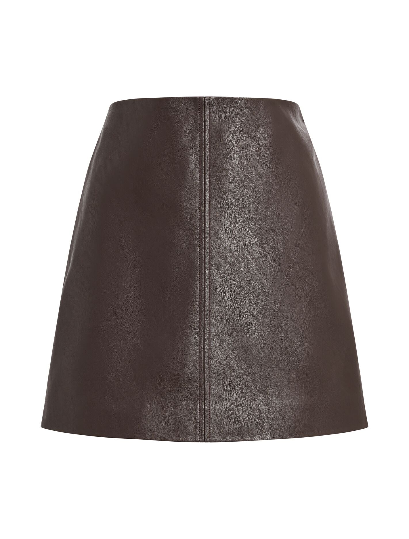 Lauren Vegan Leather Mini Skirt Chocolate | Forever New