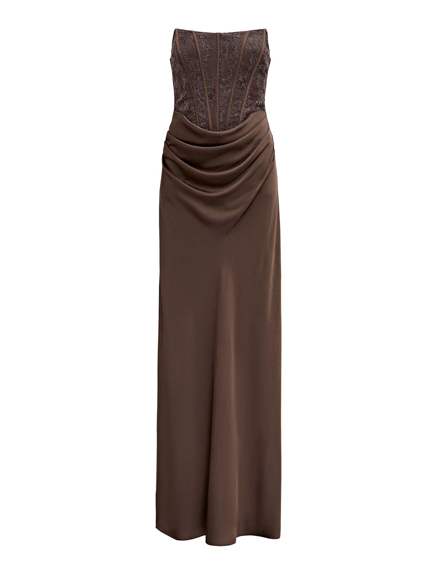 Ivy Lace Corset Drape Maxi Dress