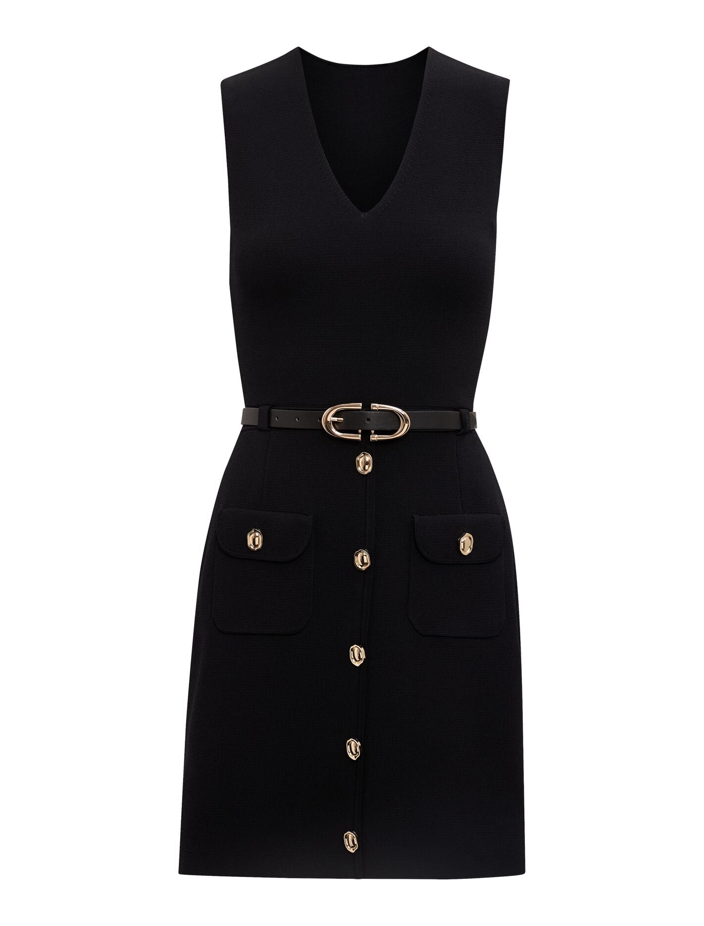 Miley Pocket Detail Knit Dress Black | Forever New