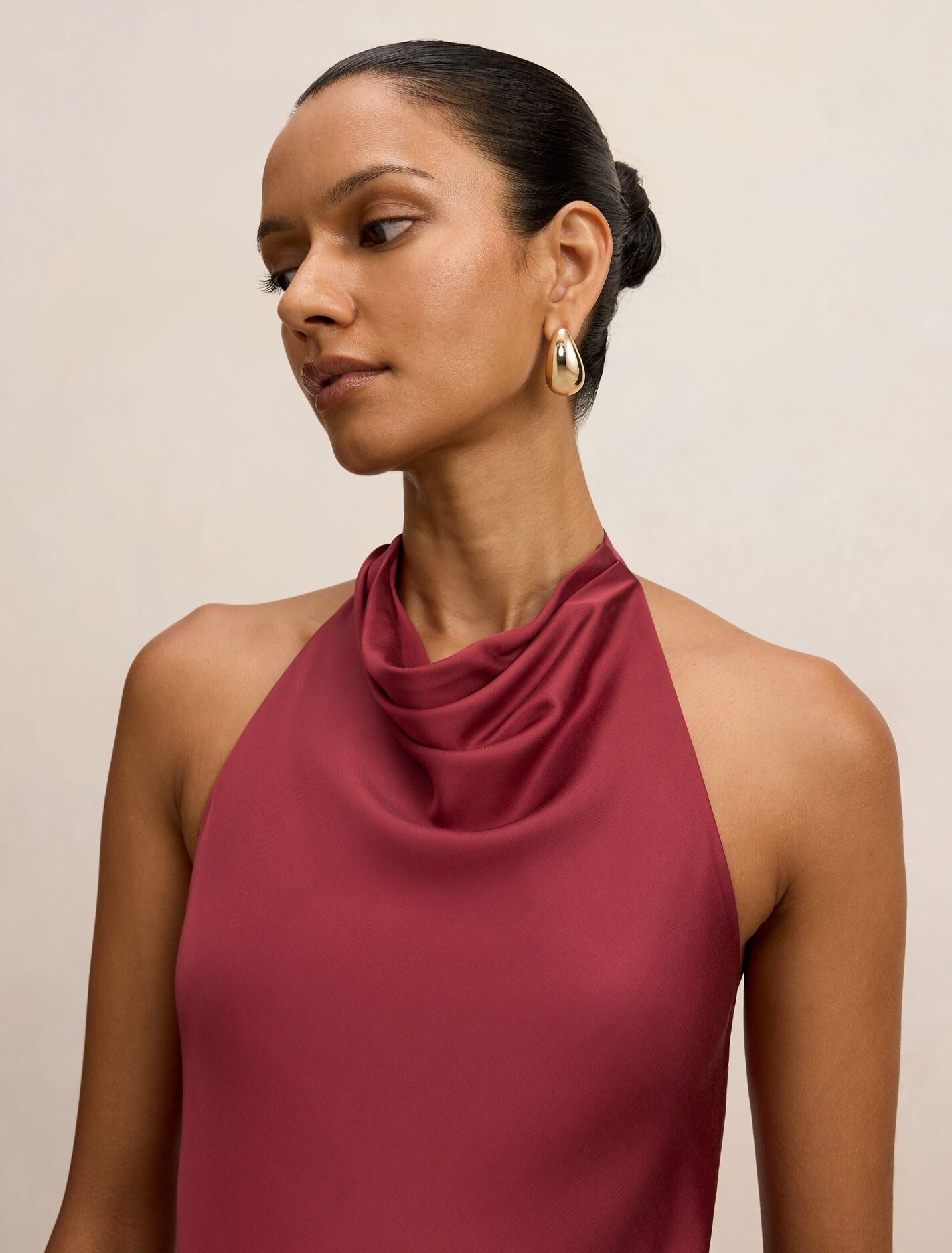 Skyler Petite Halter Satin Top Forever New