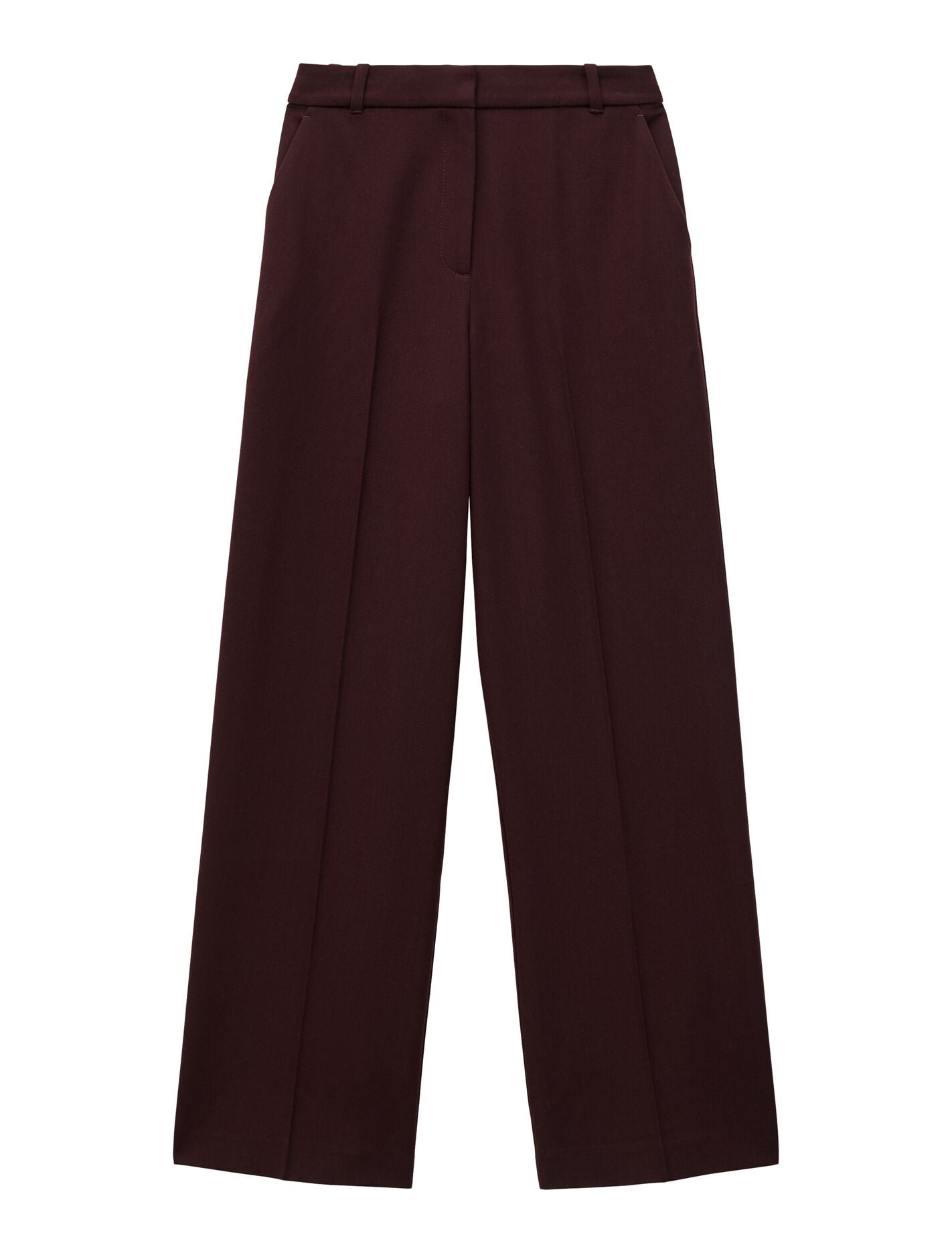 Wynn Slim Wide Leg Suit Pants Deep Aubergine Suit | Forever New
