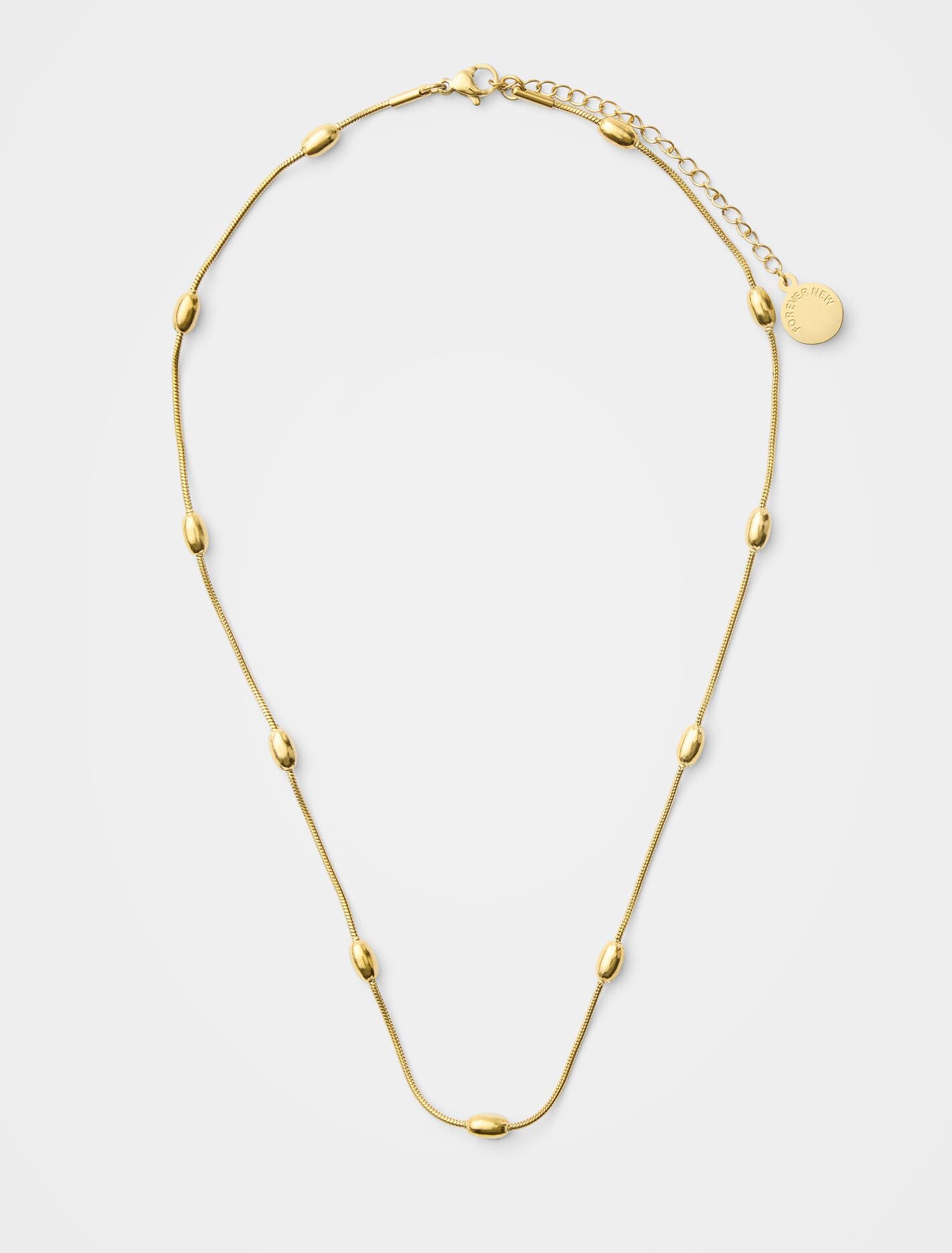 Brodie Metal Bead Necklace 0 Gold Plated Forever New