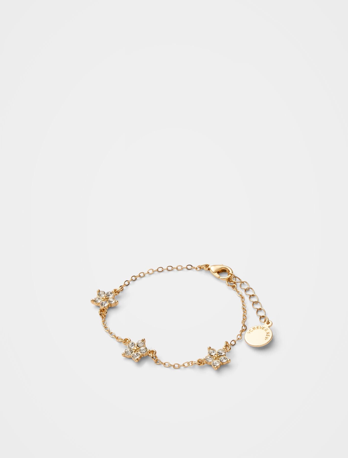 Posie Pretty Flower Bracelet 0 Gold Crystal Forever New