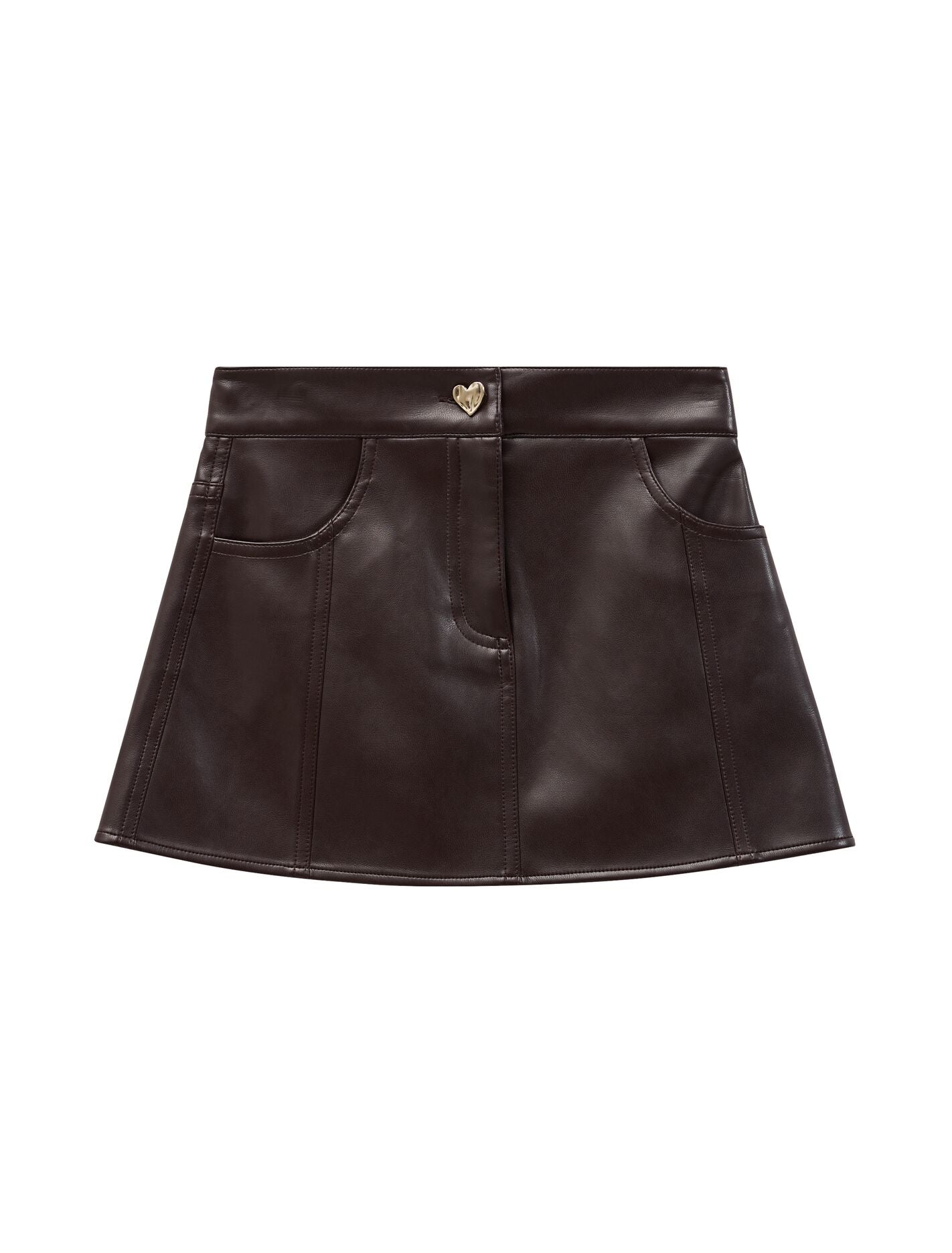 Laura Girls Faux-Leather Skirt Forever New