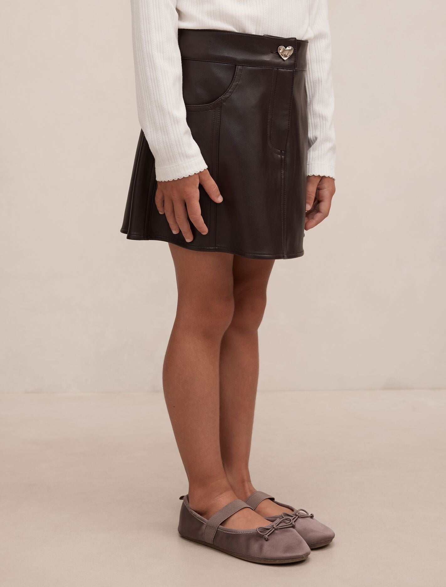 Laura Girls Faux-Leather Skirt Forever New
