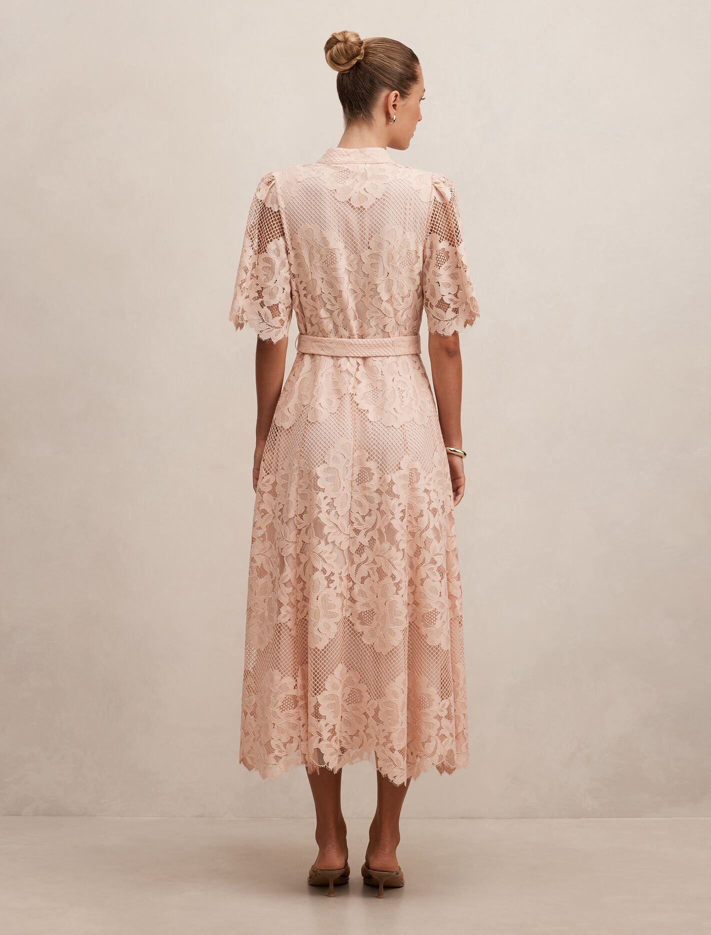 Liberty Flutter Sleeve Lace Midi Dress Forever New