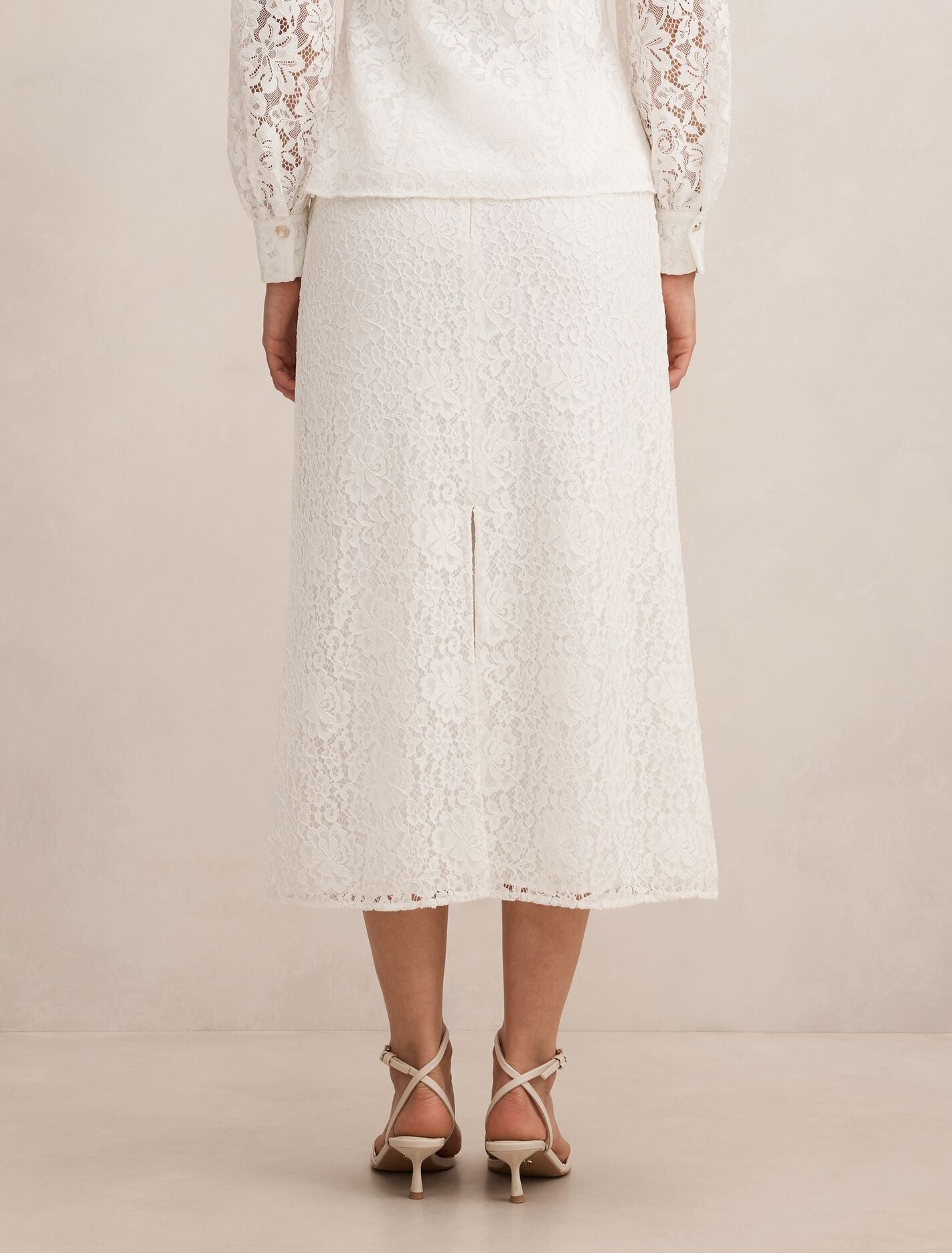 Loretta Lace Midi Skirt Porcelain Co-Ord | Forever New