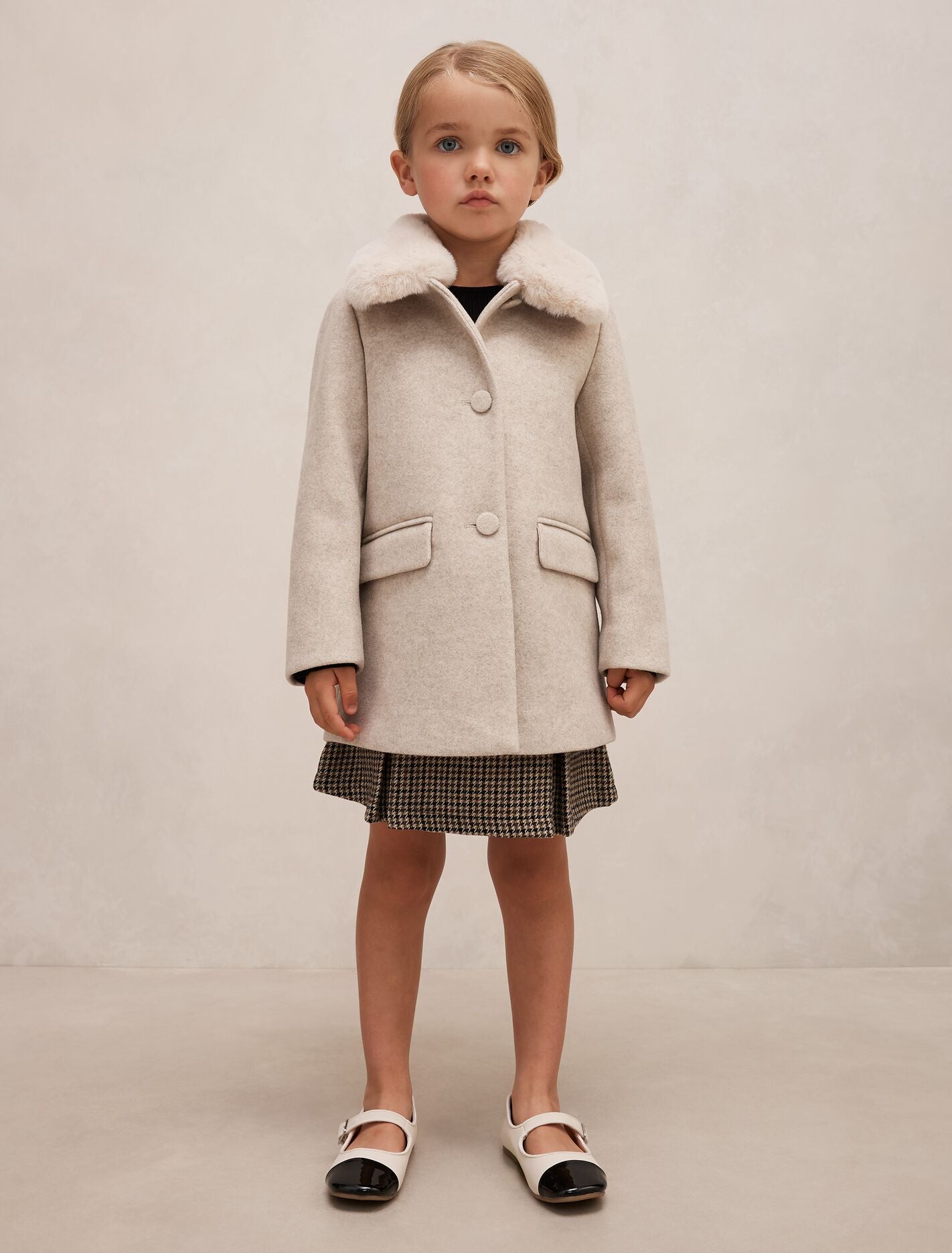 Isabella Girls Faux-Fur Collar Coat Forever New