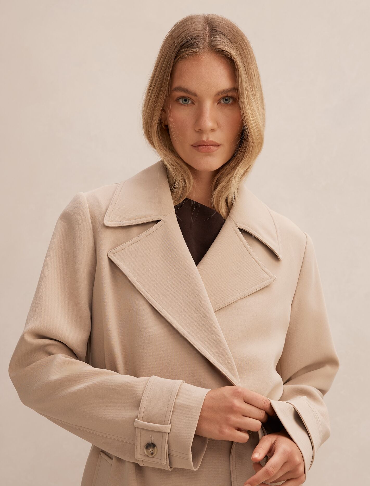 Lilah Trench Coat Neutral | Forever New