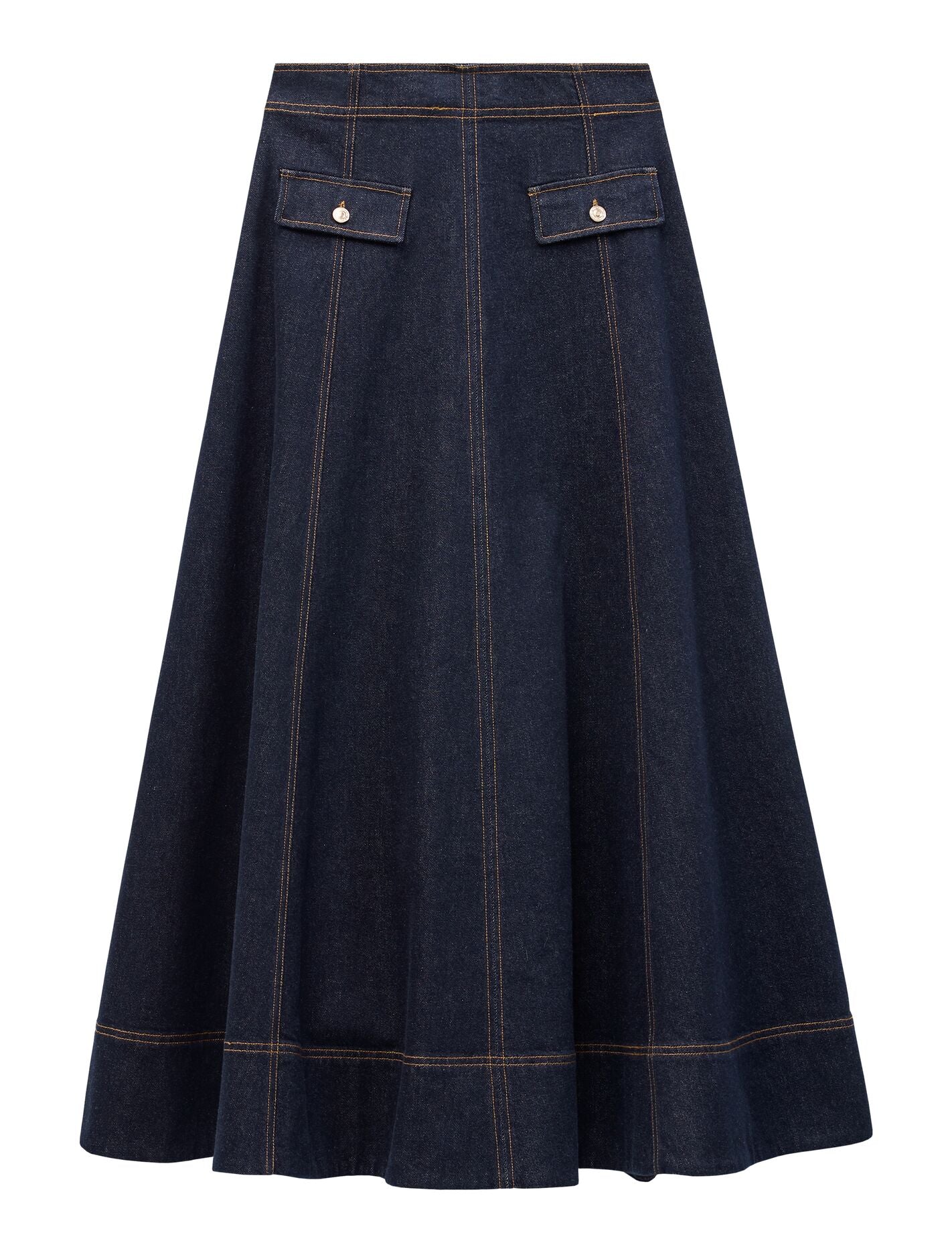 Kelly Denim Maxi Skirt Dark Wash | Forever New
