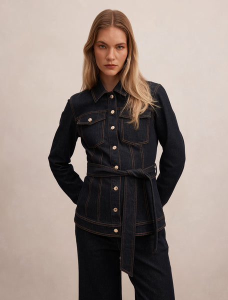 Kelly Denim Jacket Dark Wash | Forever New