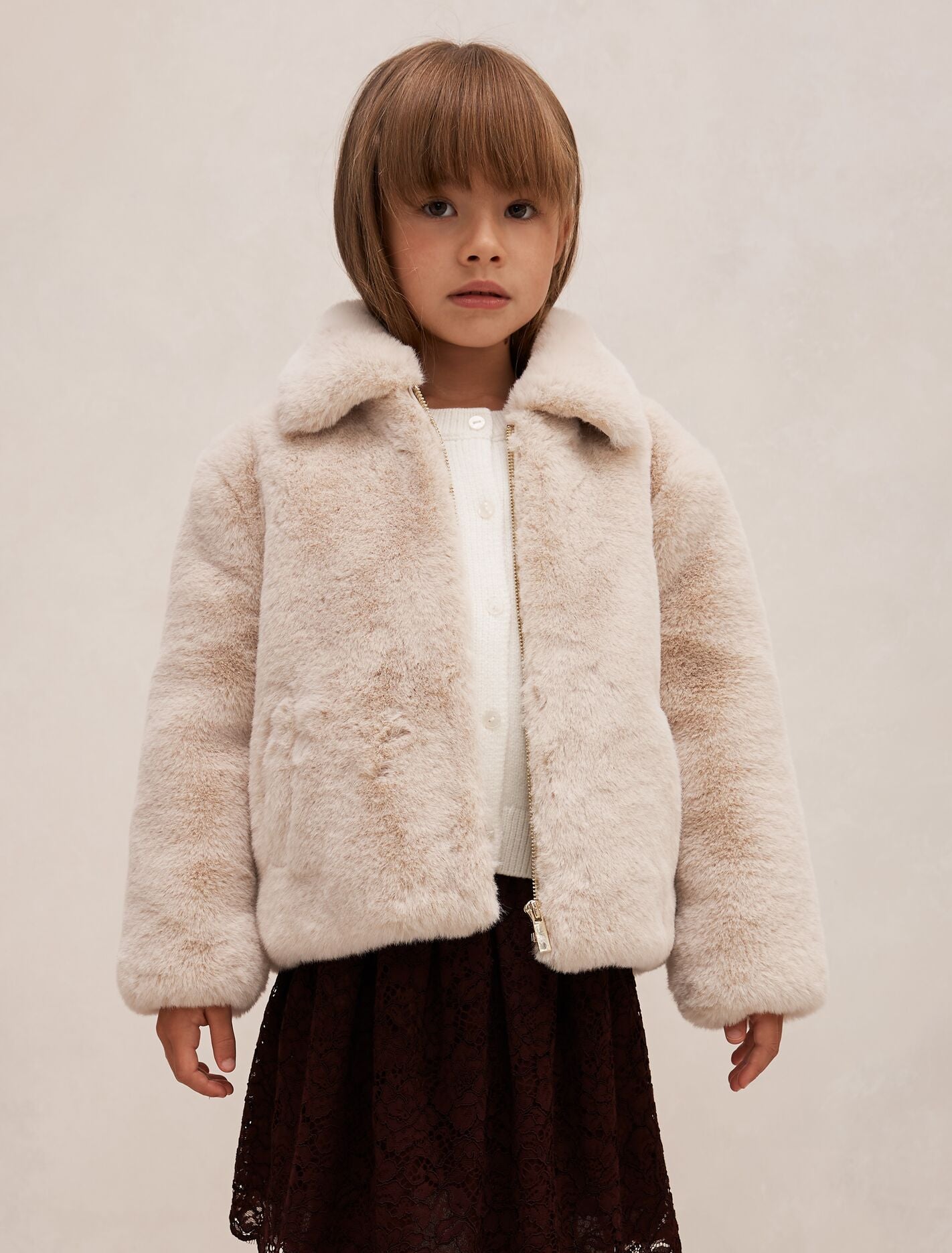 Lola Girls Faux Fur Jacket Forever New