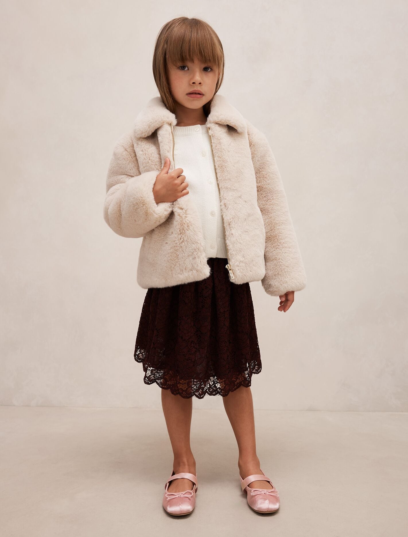 Lola Girls Faux Fur Jacket Forever New
