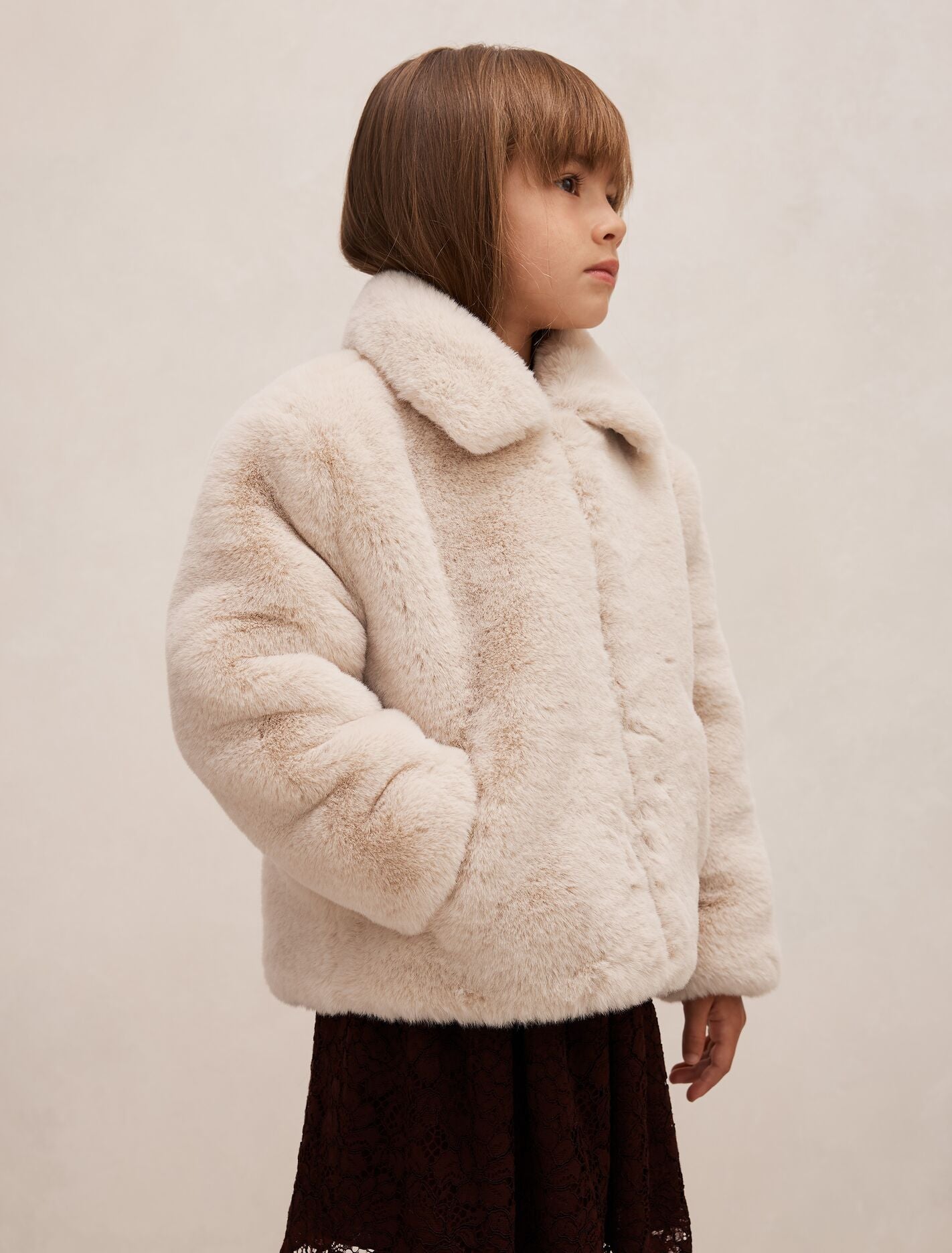 Lola Girls Faux Fur Jacket Forever New