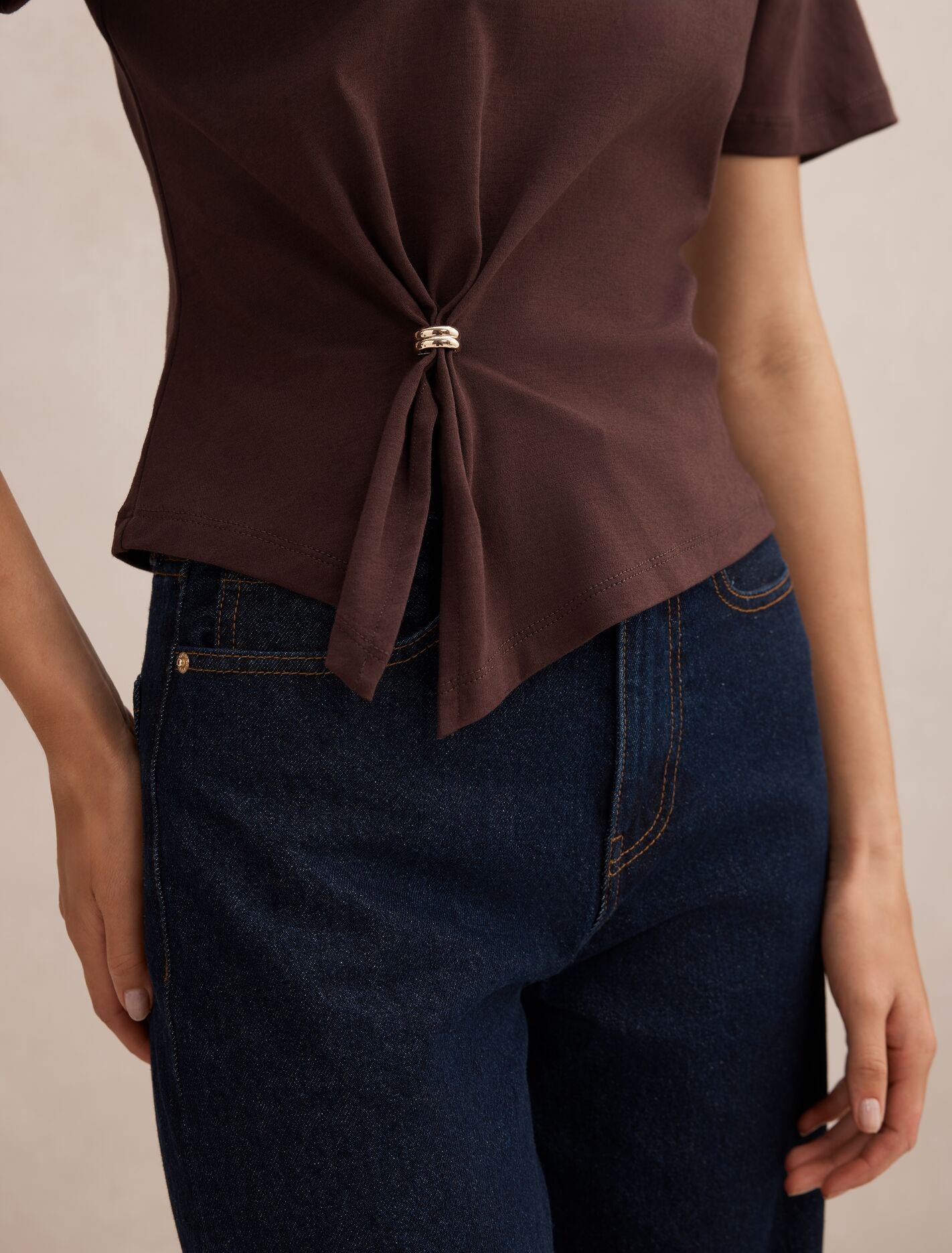 Lani Hardware Detail T-shirt Forever New
