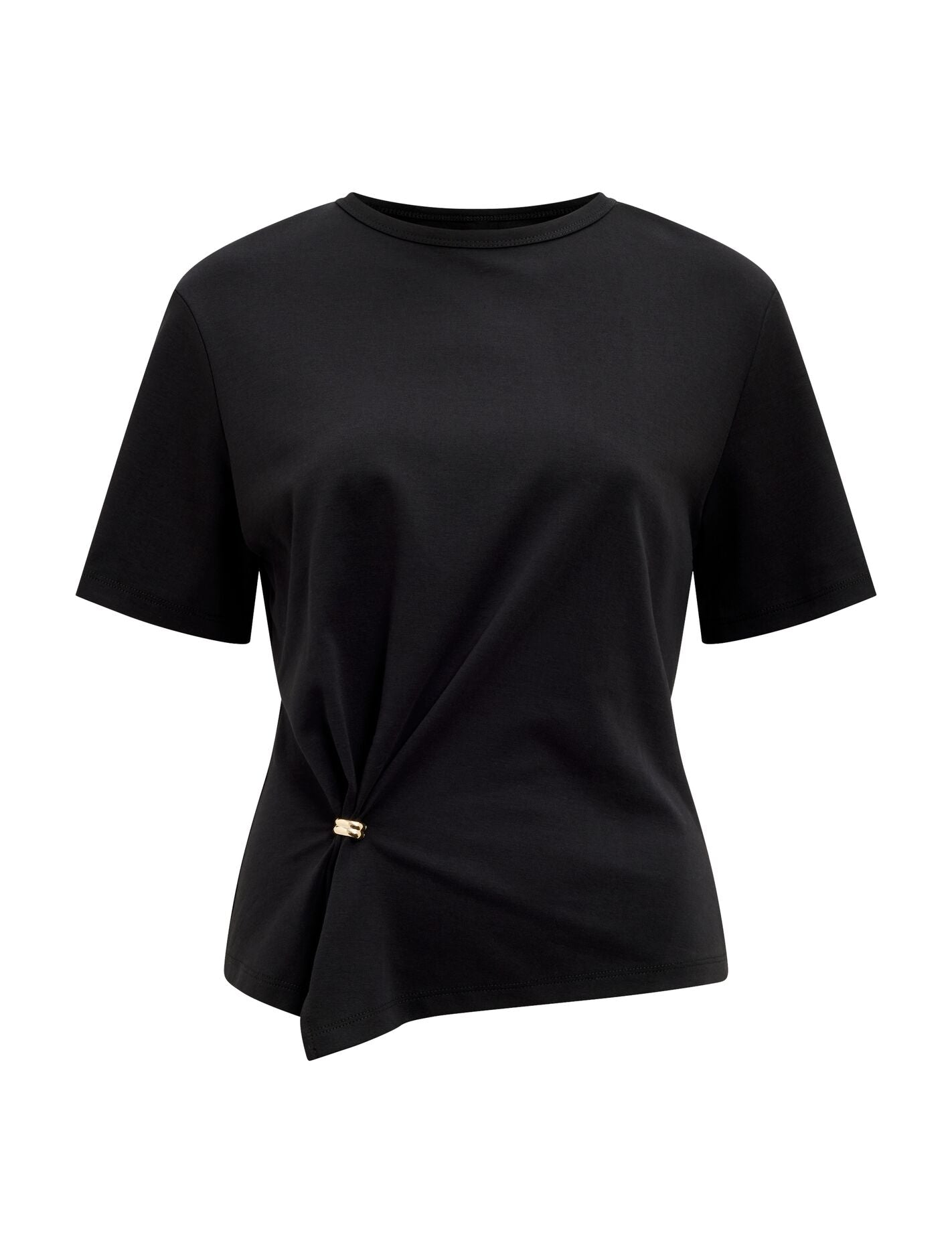 Lani Hardware Detail T-shirt Black | Forever New
