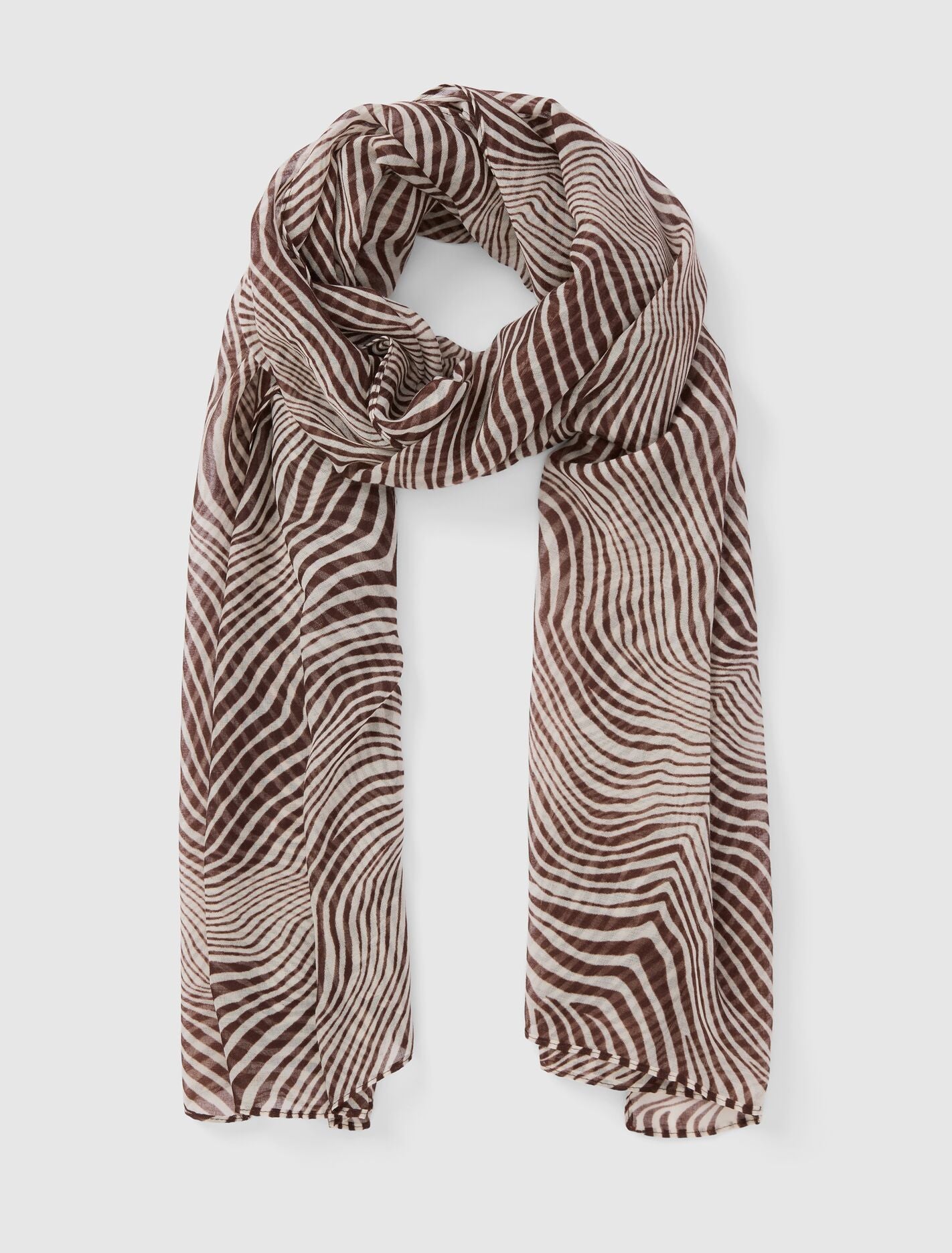 Amelia Animal Print Scarf 0 Brown Ivory Forever New