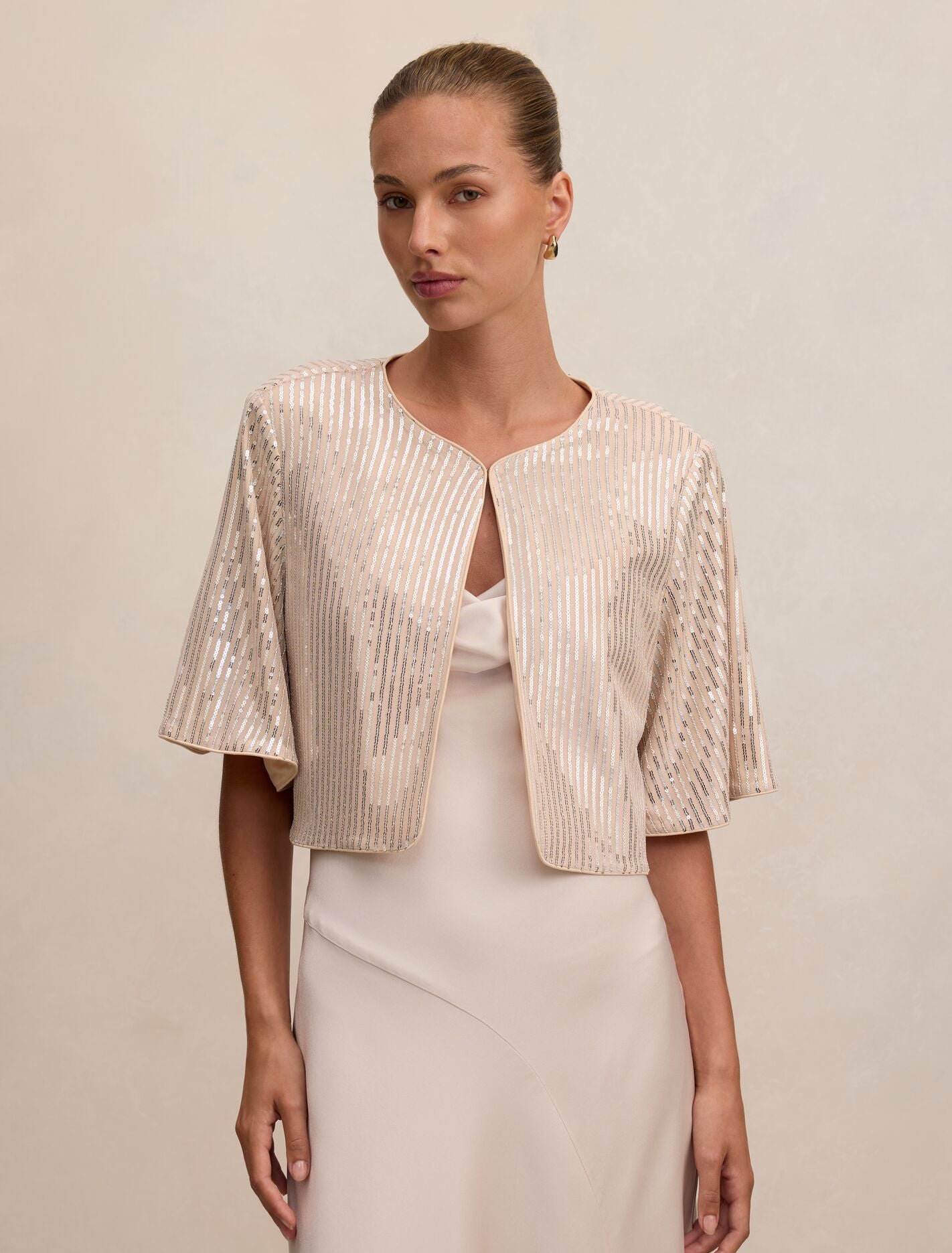 Sasha Sequin Cape Blush Forever New