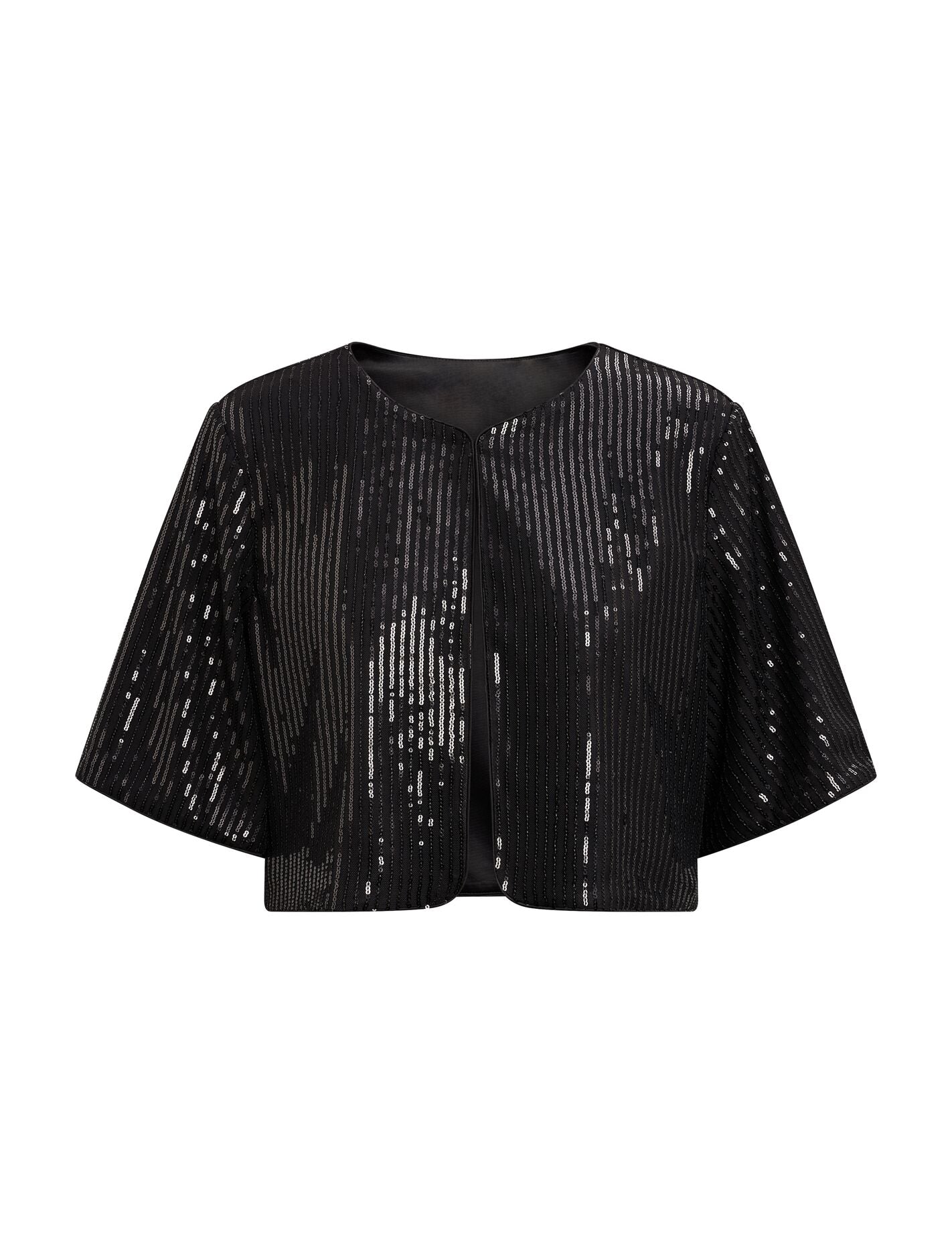 Sasha Sequin Cape Black | Forever New