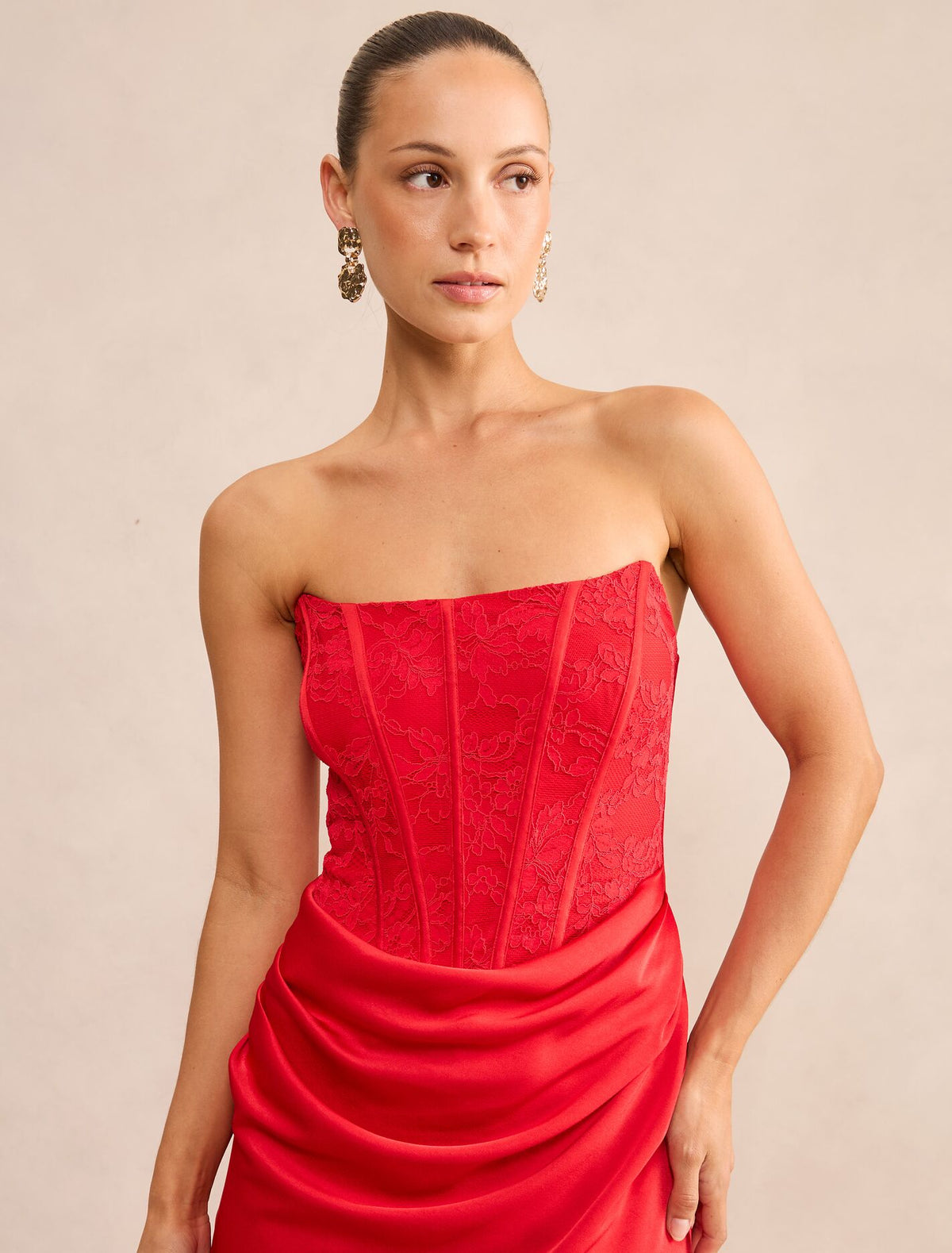 Ivy Petite Lace Corset Maxi Dress Forever New