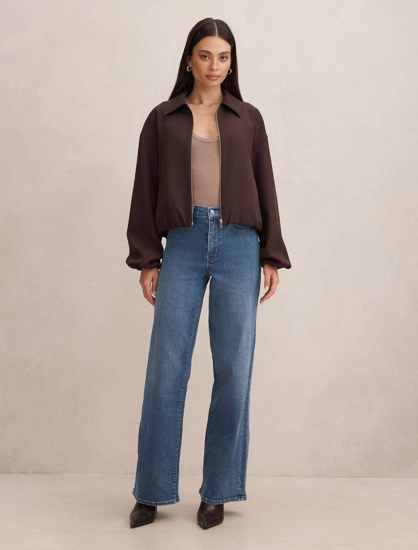 Lana Twill Jacket Dark Chocolate | Forever New
