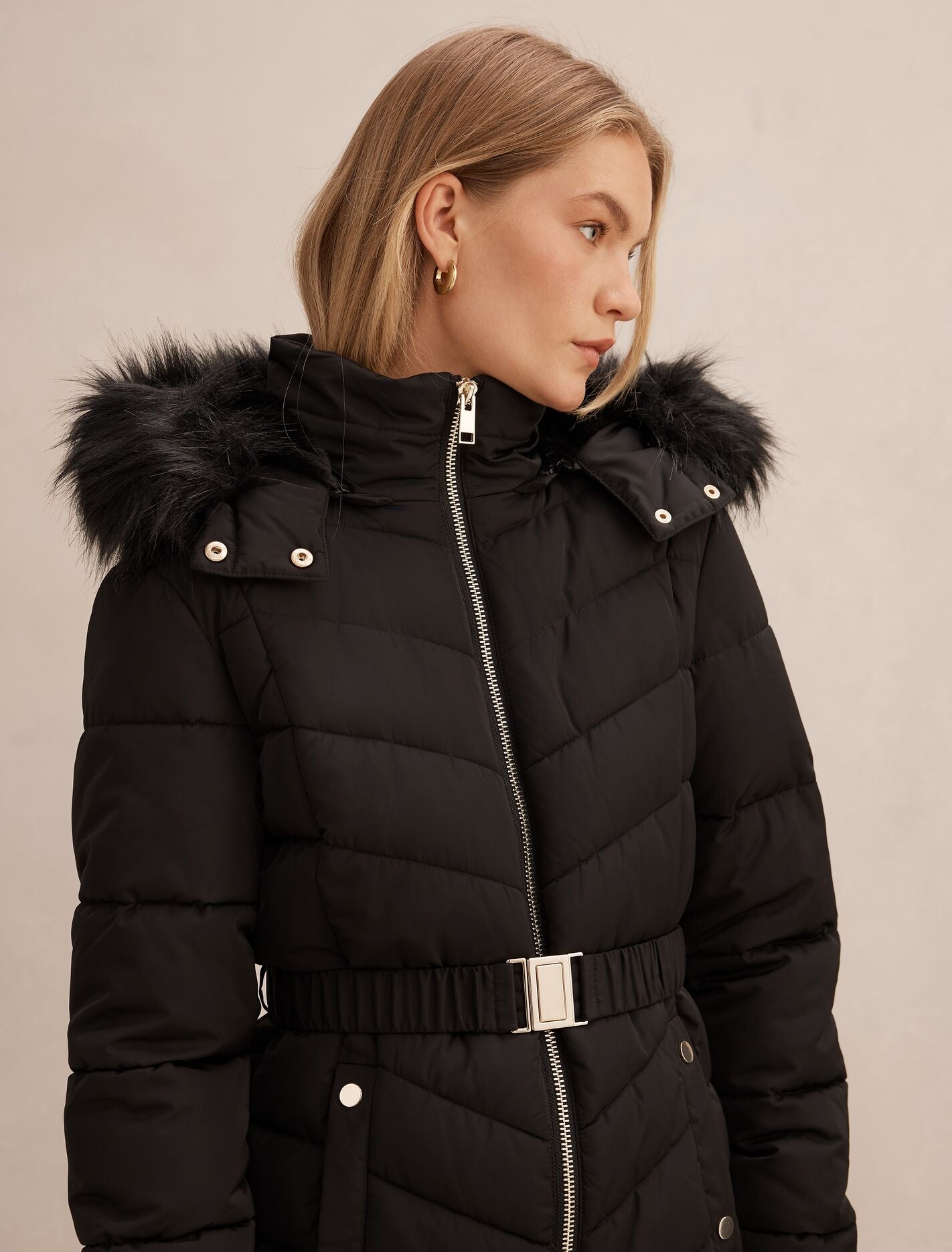Layla Long Puffer Jacket Forever New