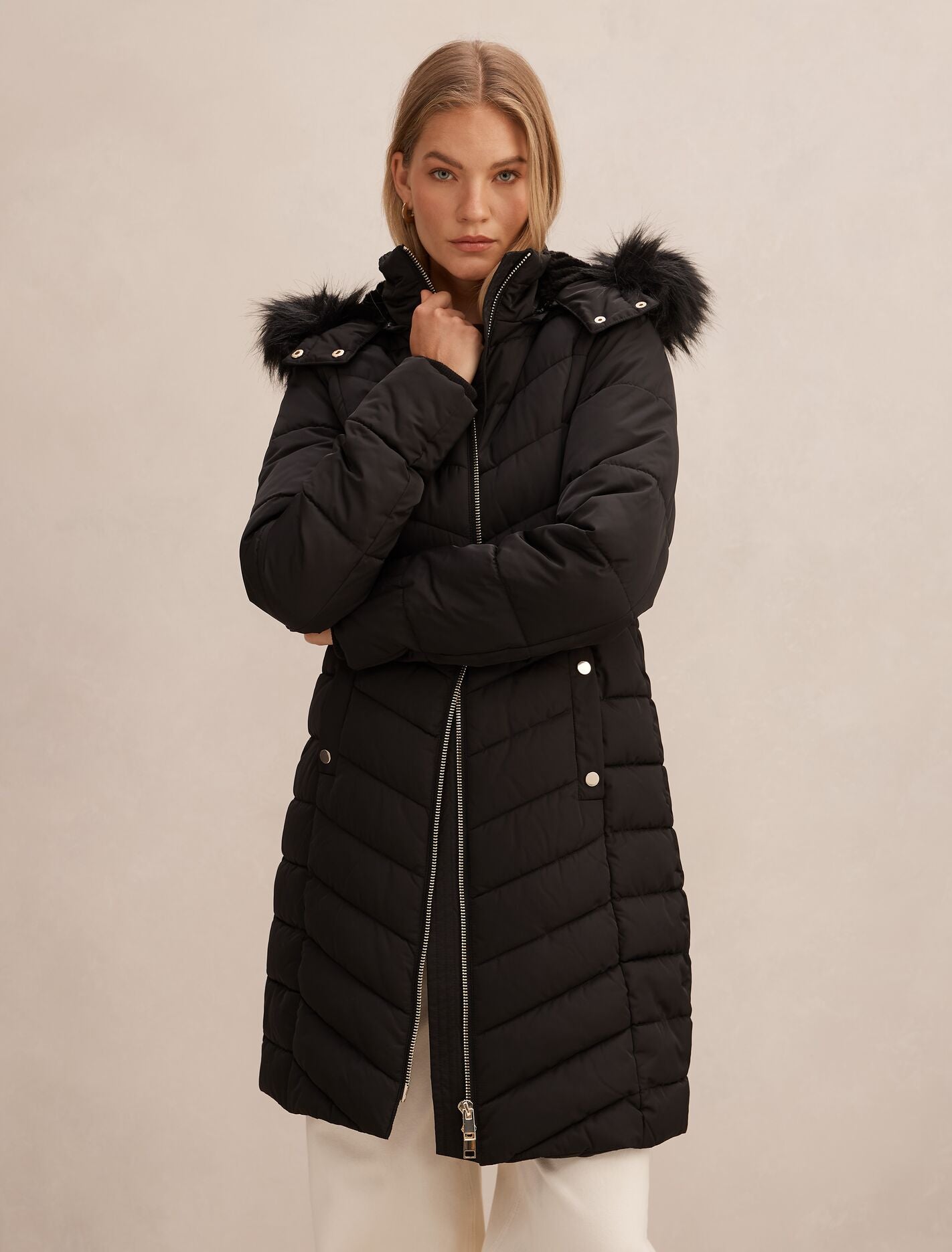 Layla Long Puffer Jacket Forever New
