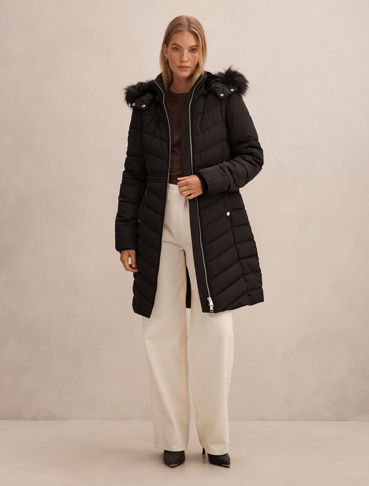 Layla Long Puffer Jacket Forever New