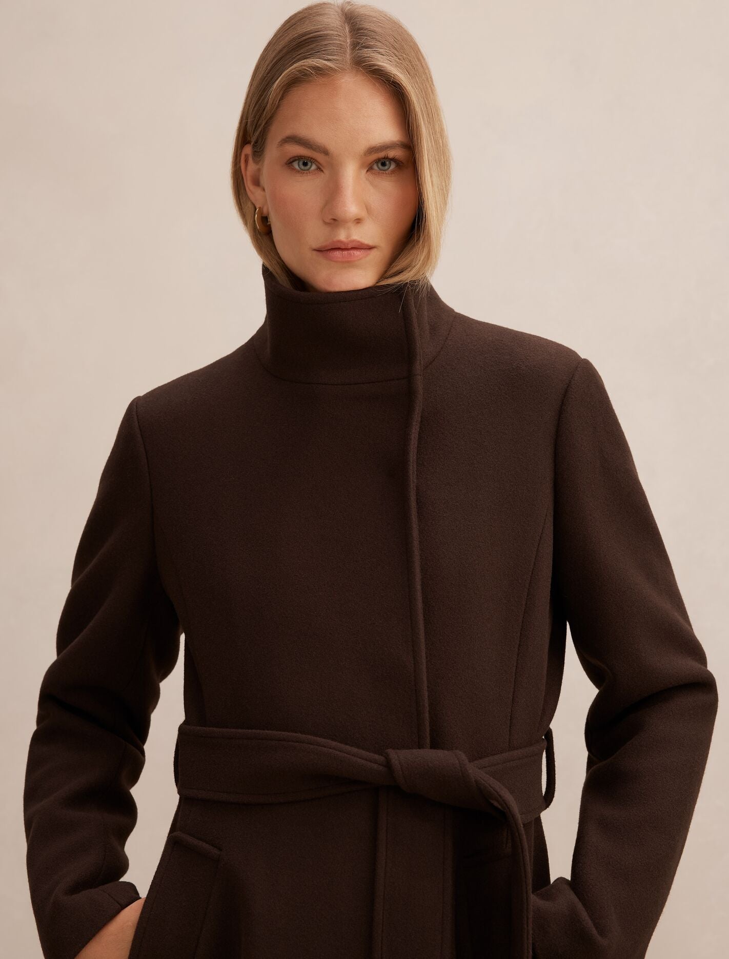 Phoebe Funnel Neck Coat Forever New