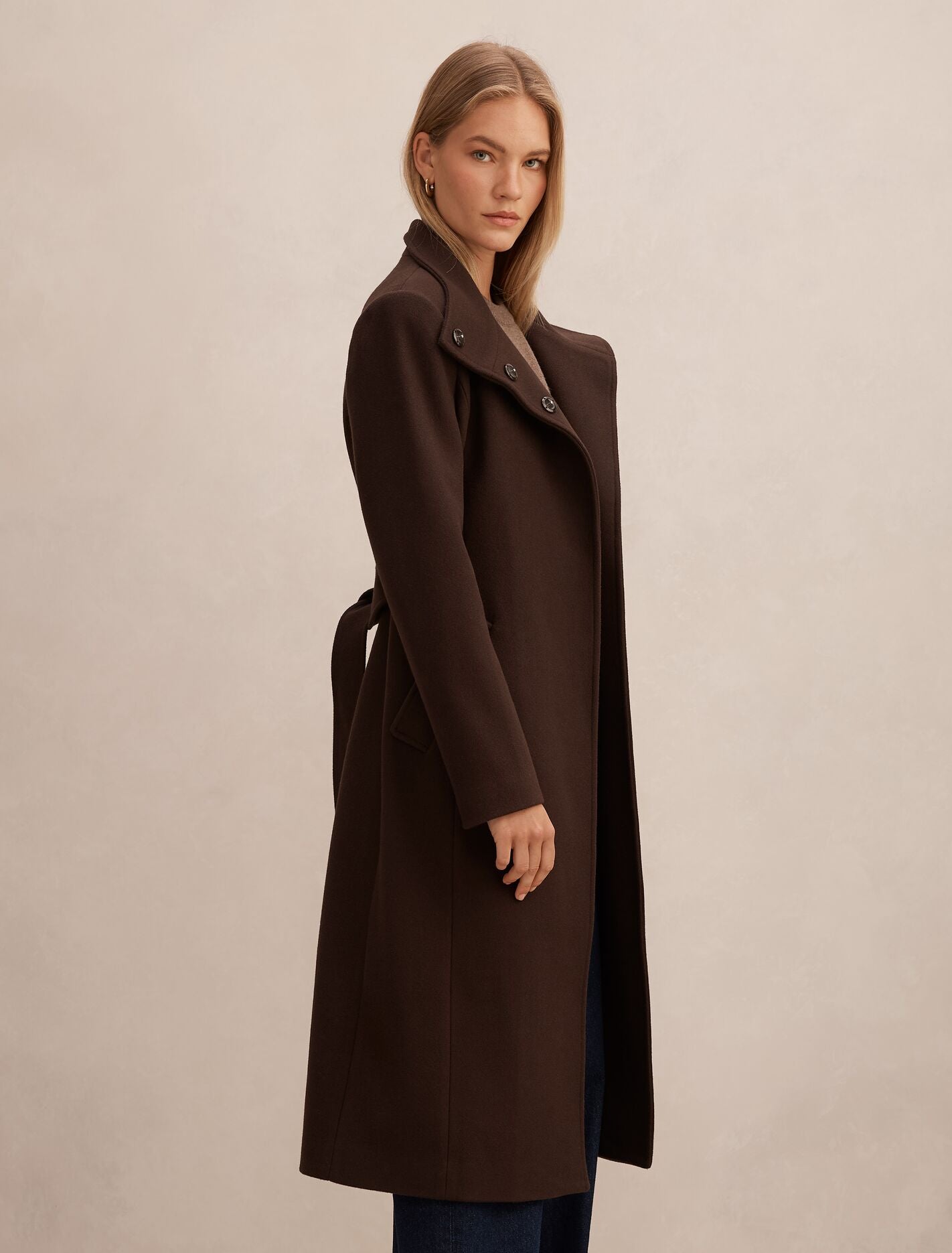 Phoebe Funnel Neck Coat Forever New