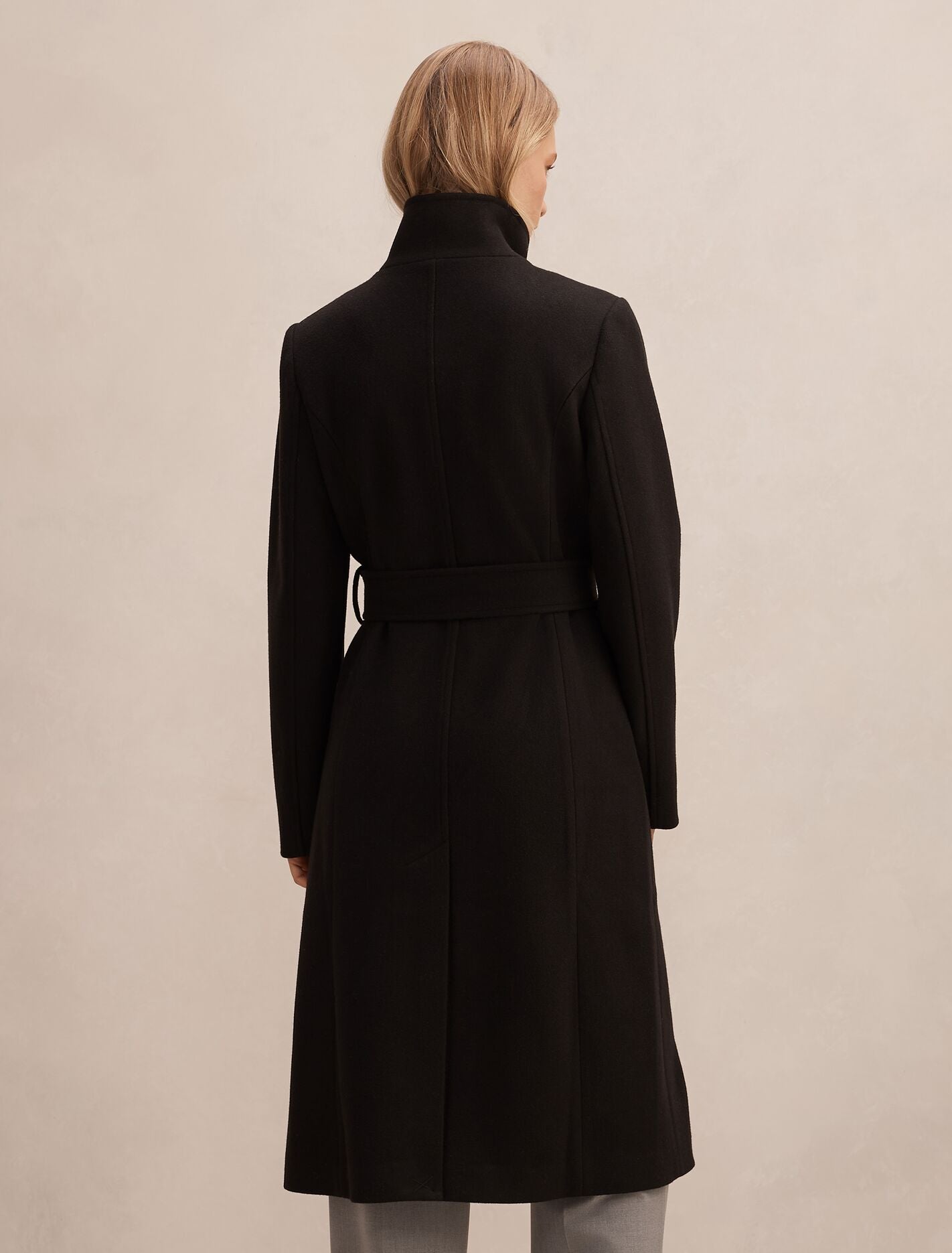 Phoebe Funnel Neck Coat Black | Forever New