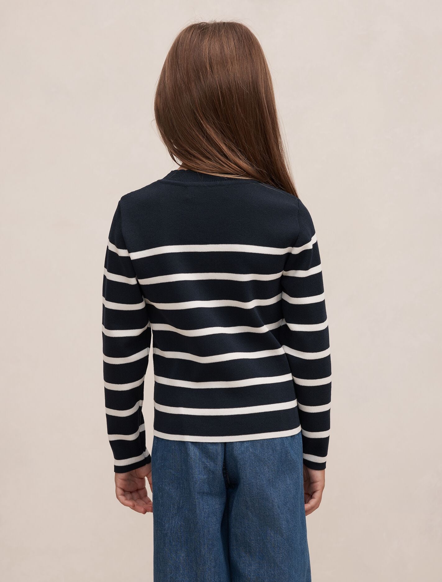 Freya Girls Scallop Knit Stripe Top Forever New