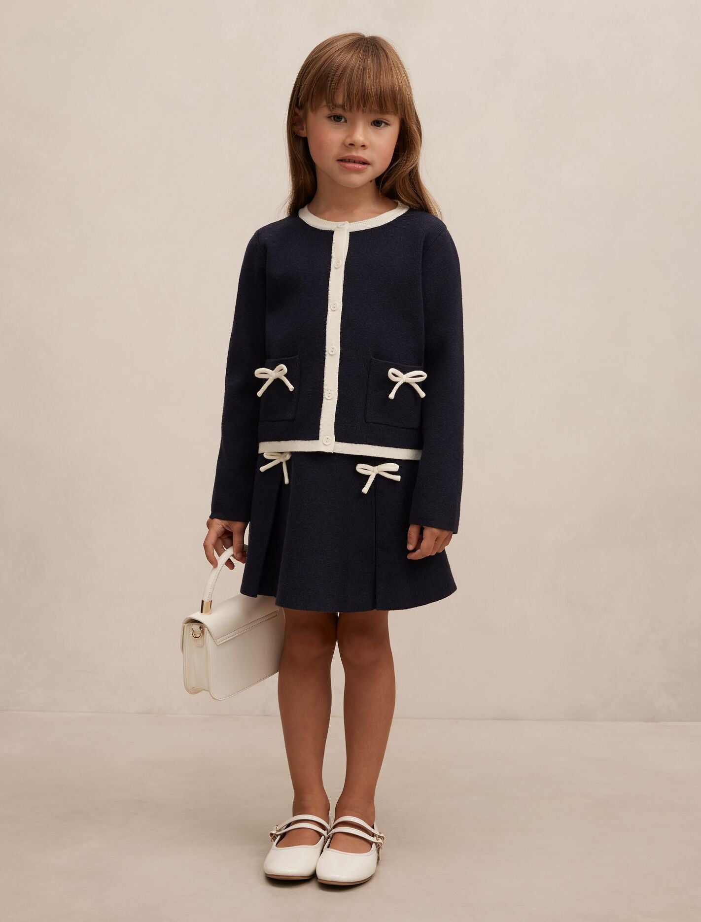 Coco Bow Girls Knit Cardigan Forever New